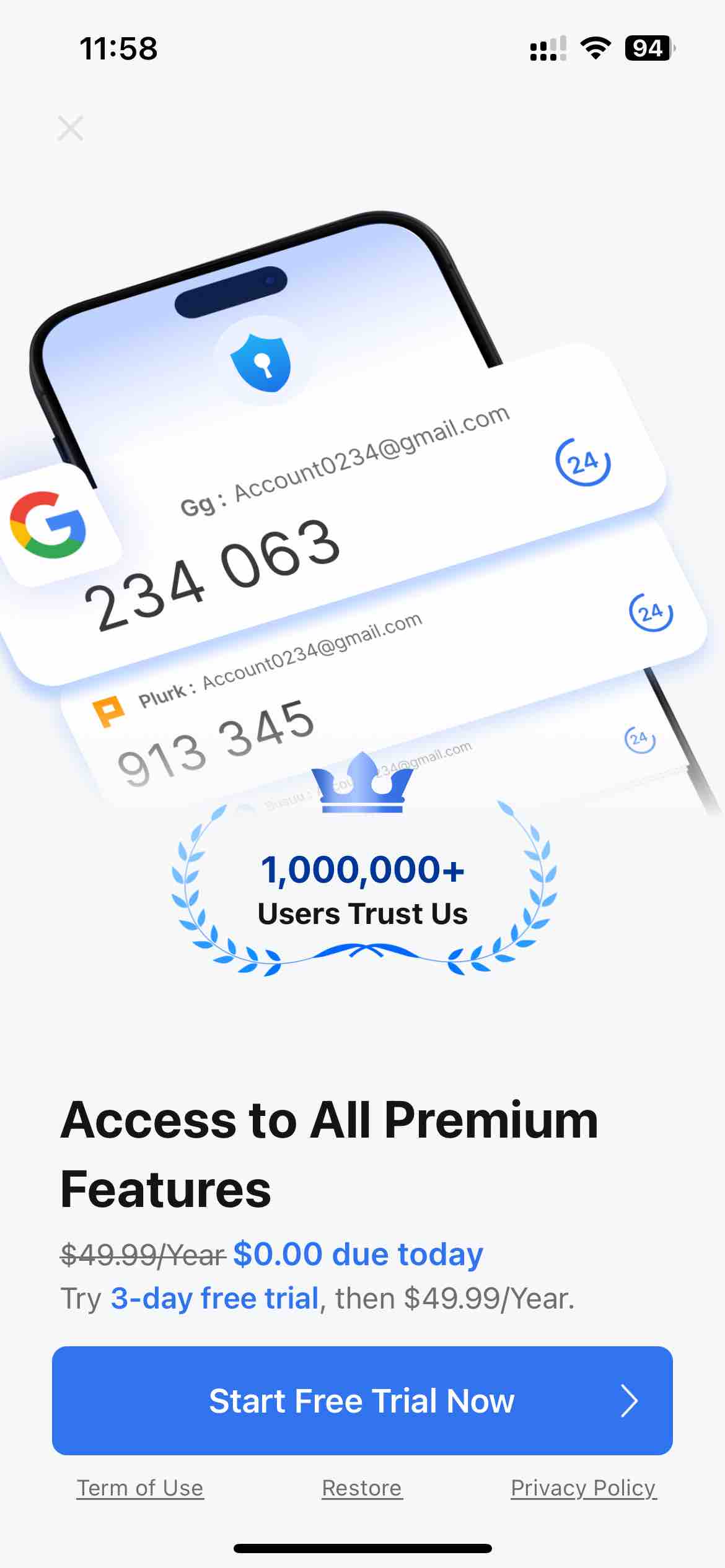 Authenticator App - FastOTP