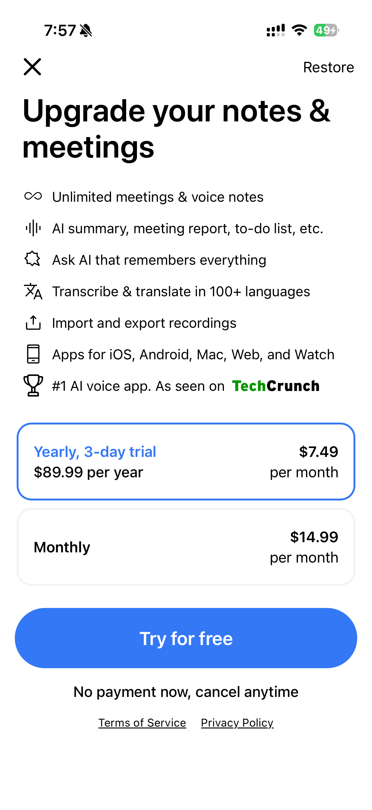 Voicenotes AI Notes & Meetings
