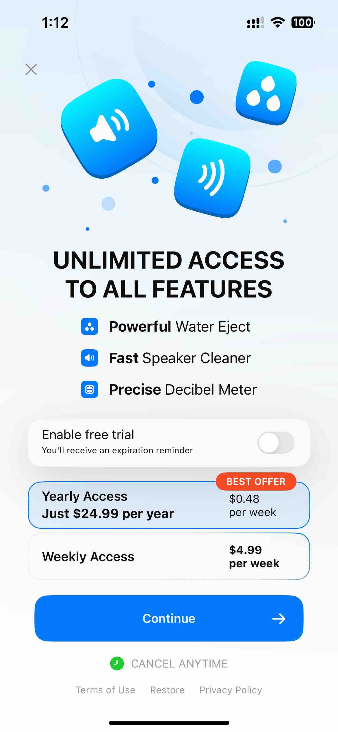 Water Eject ‒ Speaker Cleaner