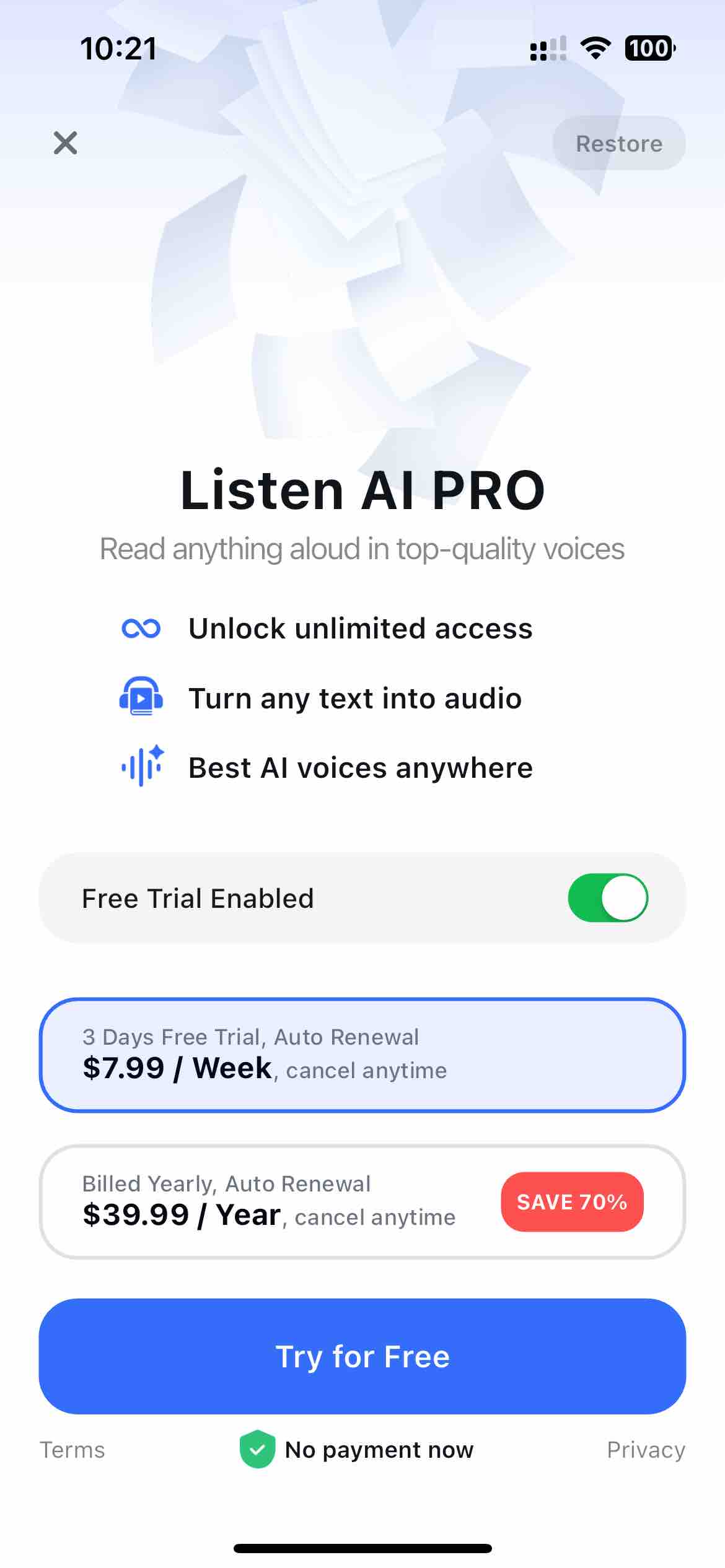 Text to Speech - Listen AI