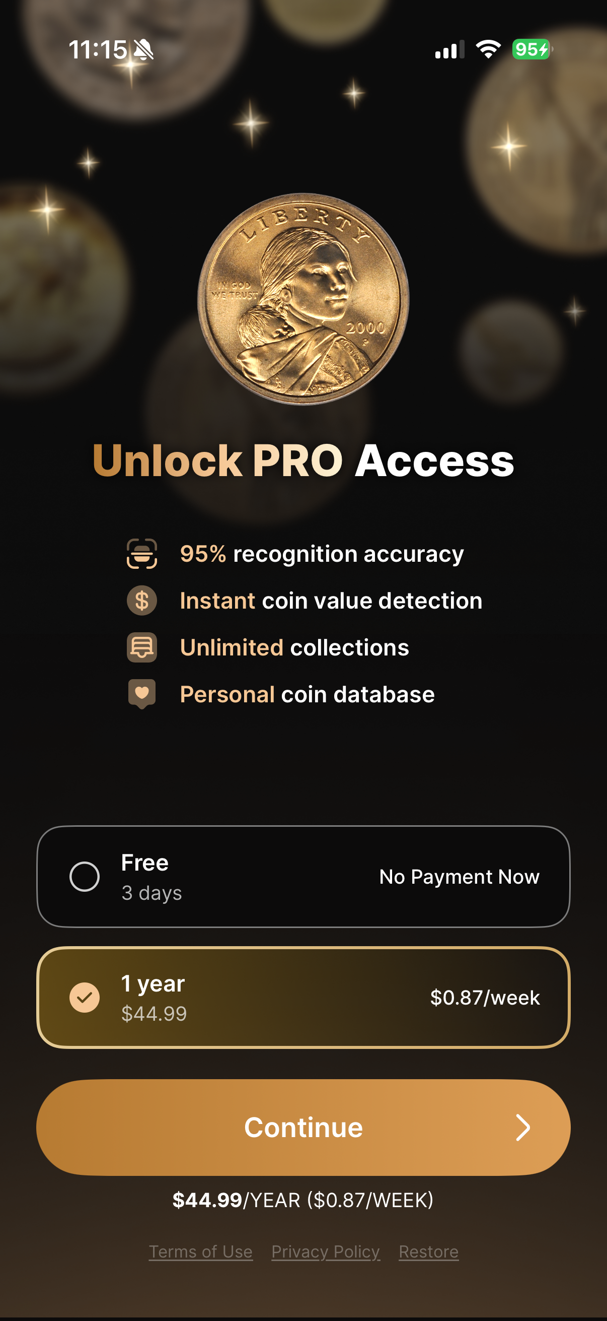 Coin Identifier: Collector App