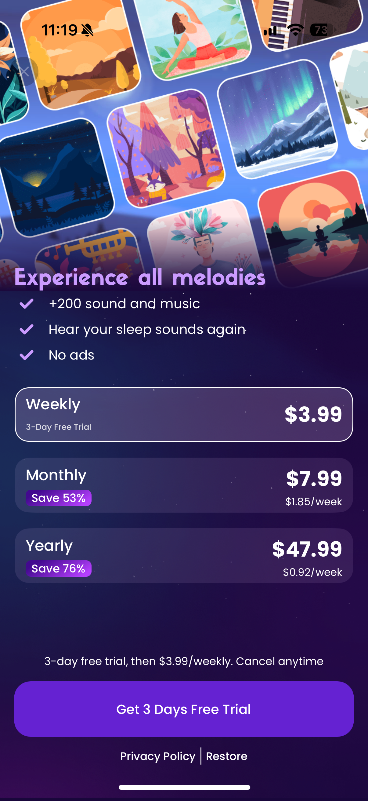 Relax Melodies: Sleep Tracker