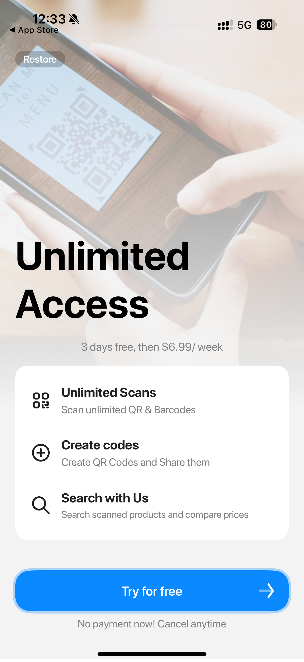 QR Code Reader, Scan Barcode
