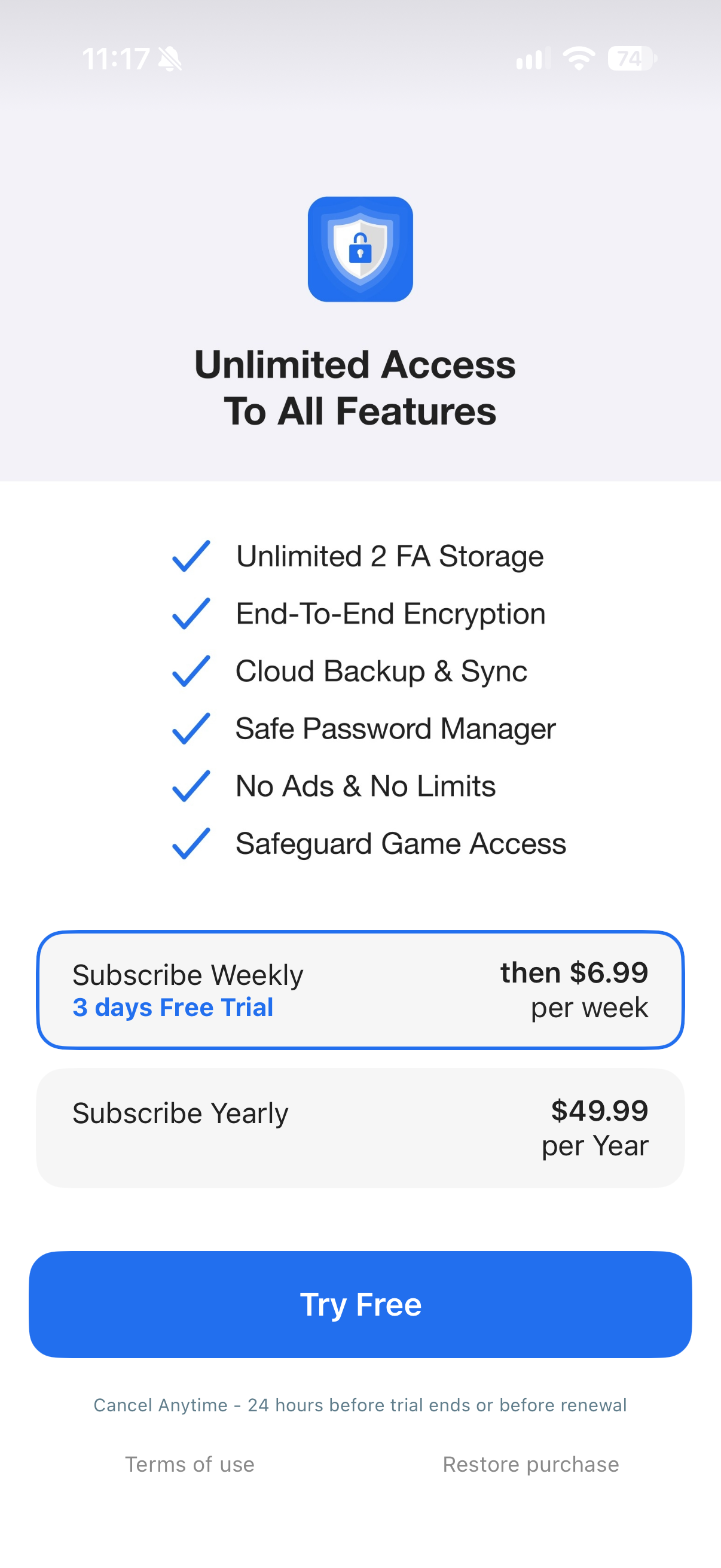 Authenticator App ℗
