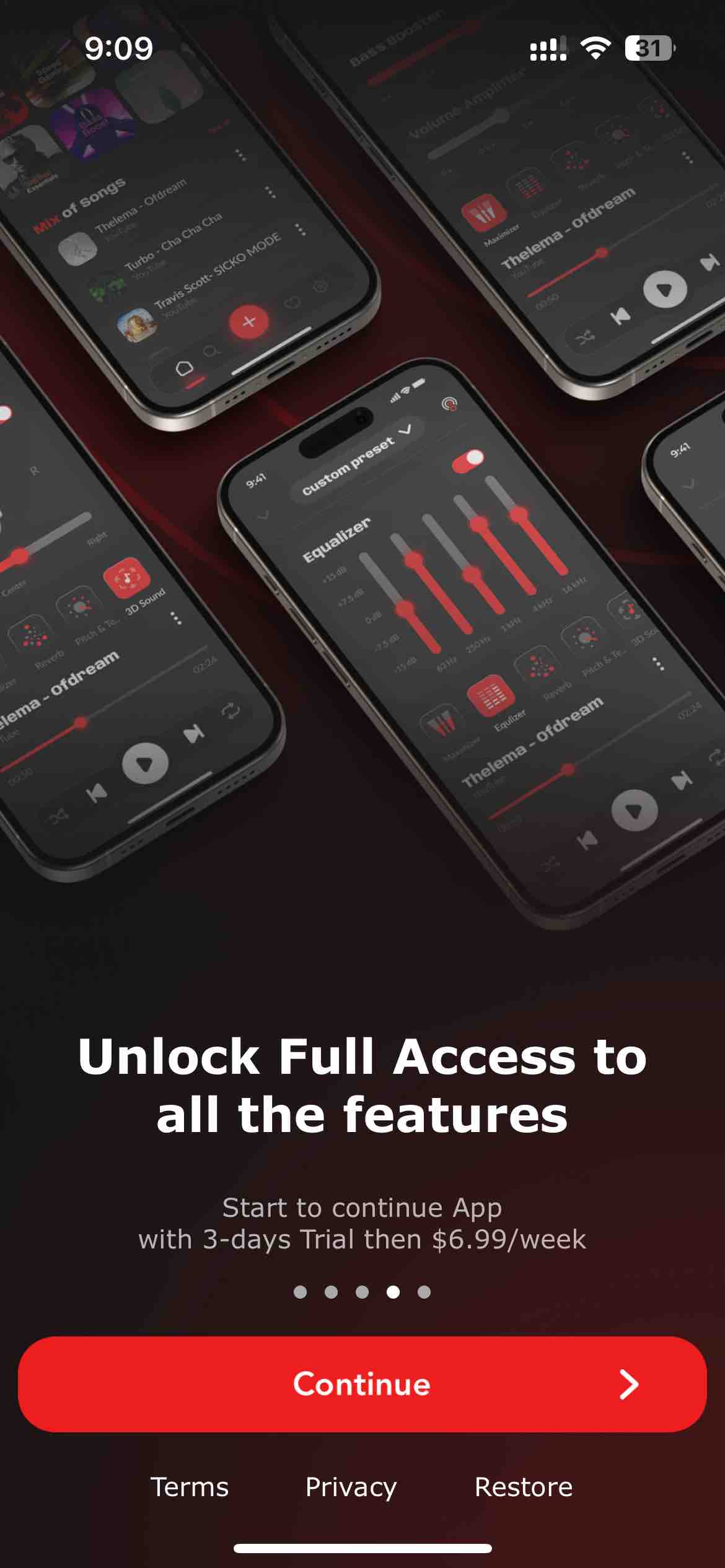Volume, Bass Booster: Music EQ