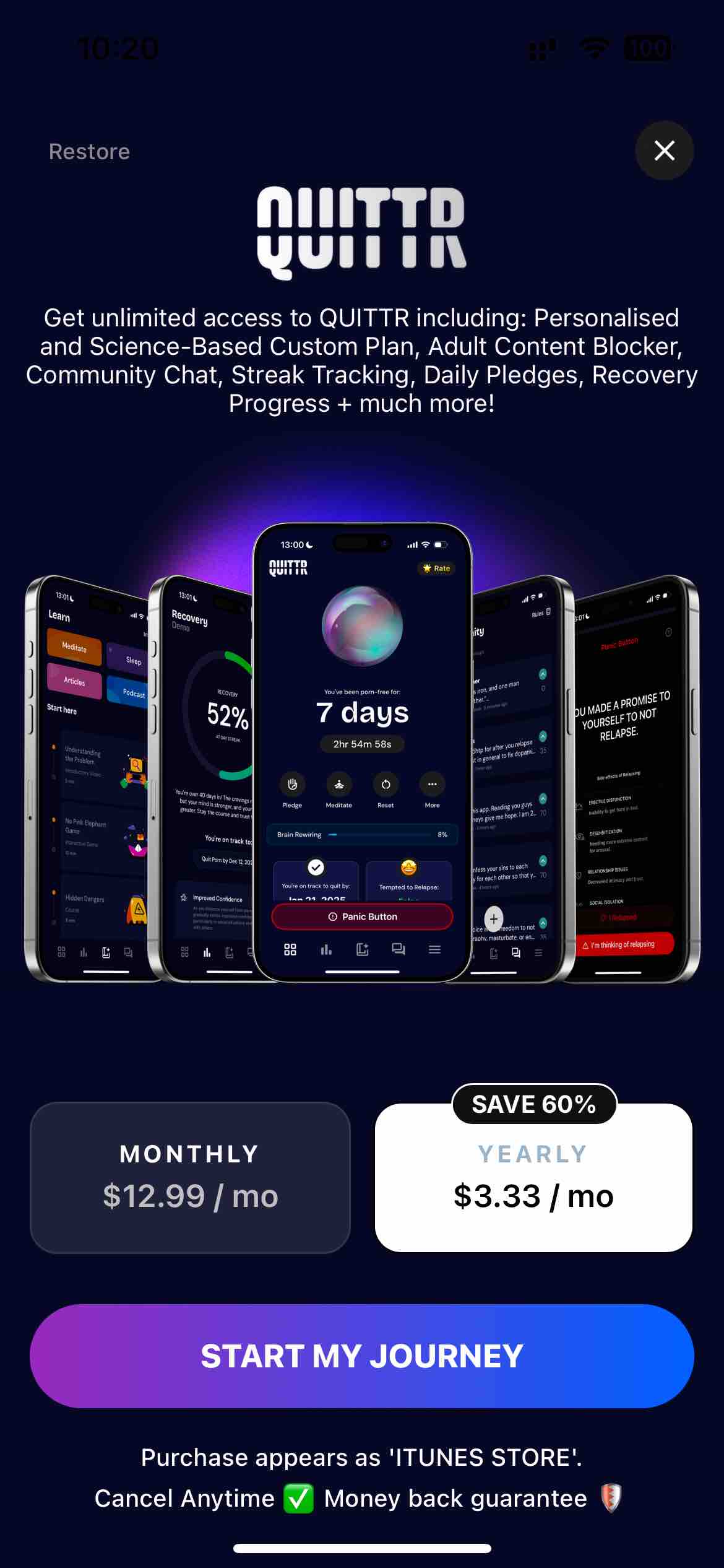 QUITTR: Become Free
