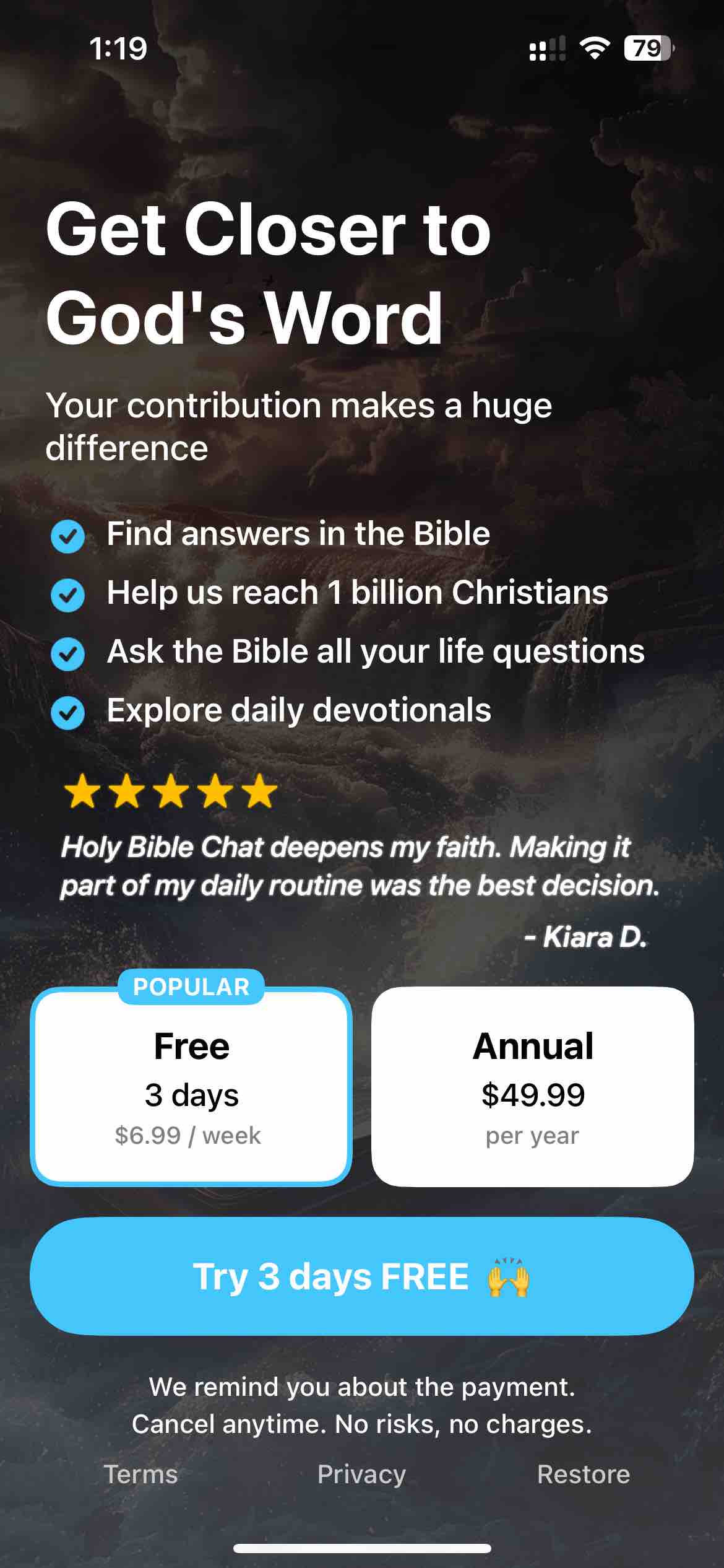 Holy Bible Chat: Daily Verses