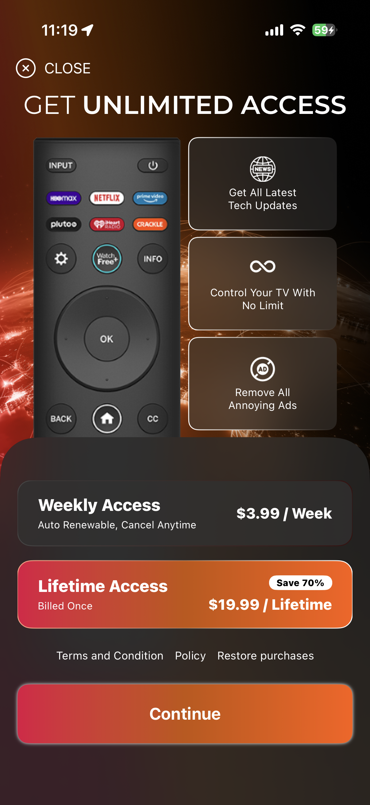 Vizo - Remote for Vizio TV