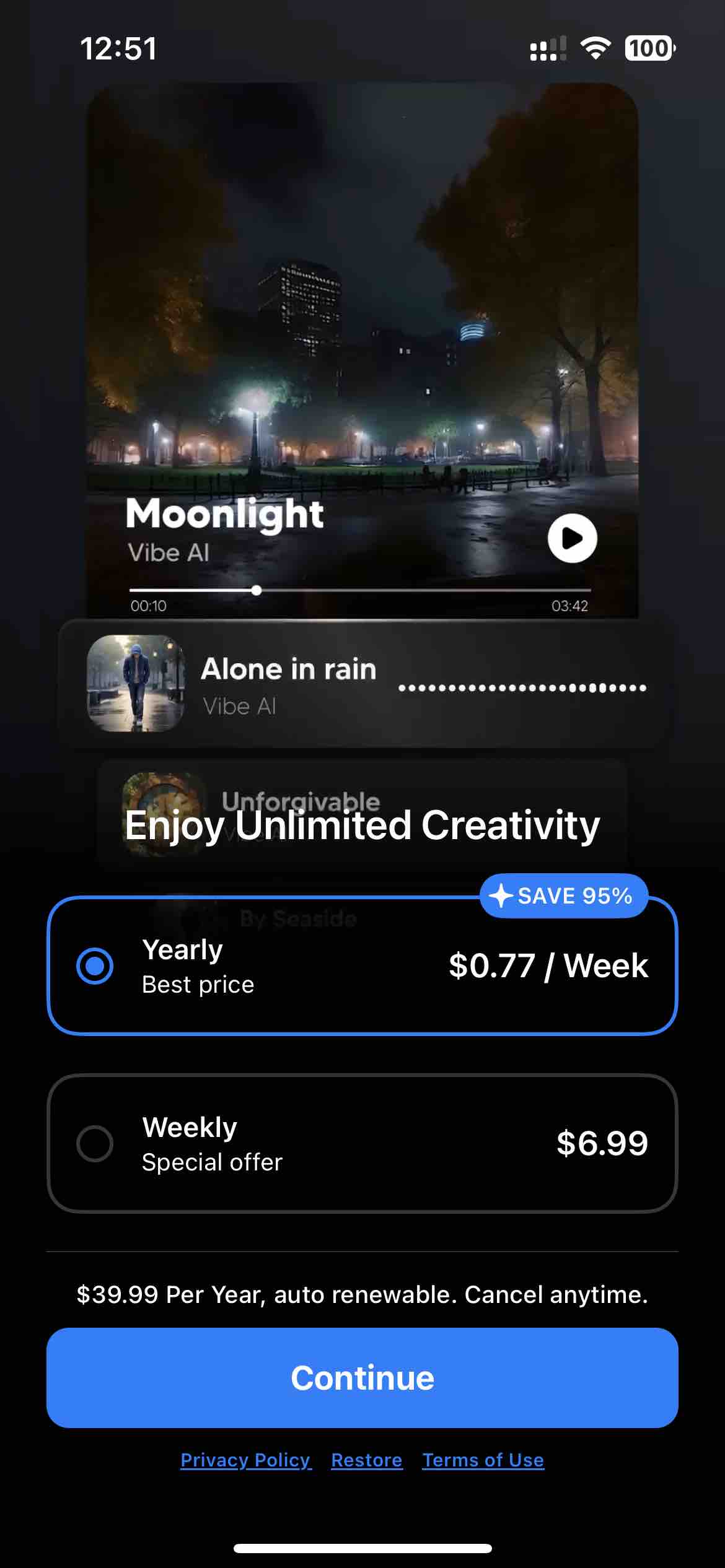 AI Song Generator : Vibe