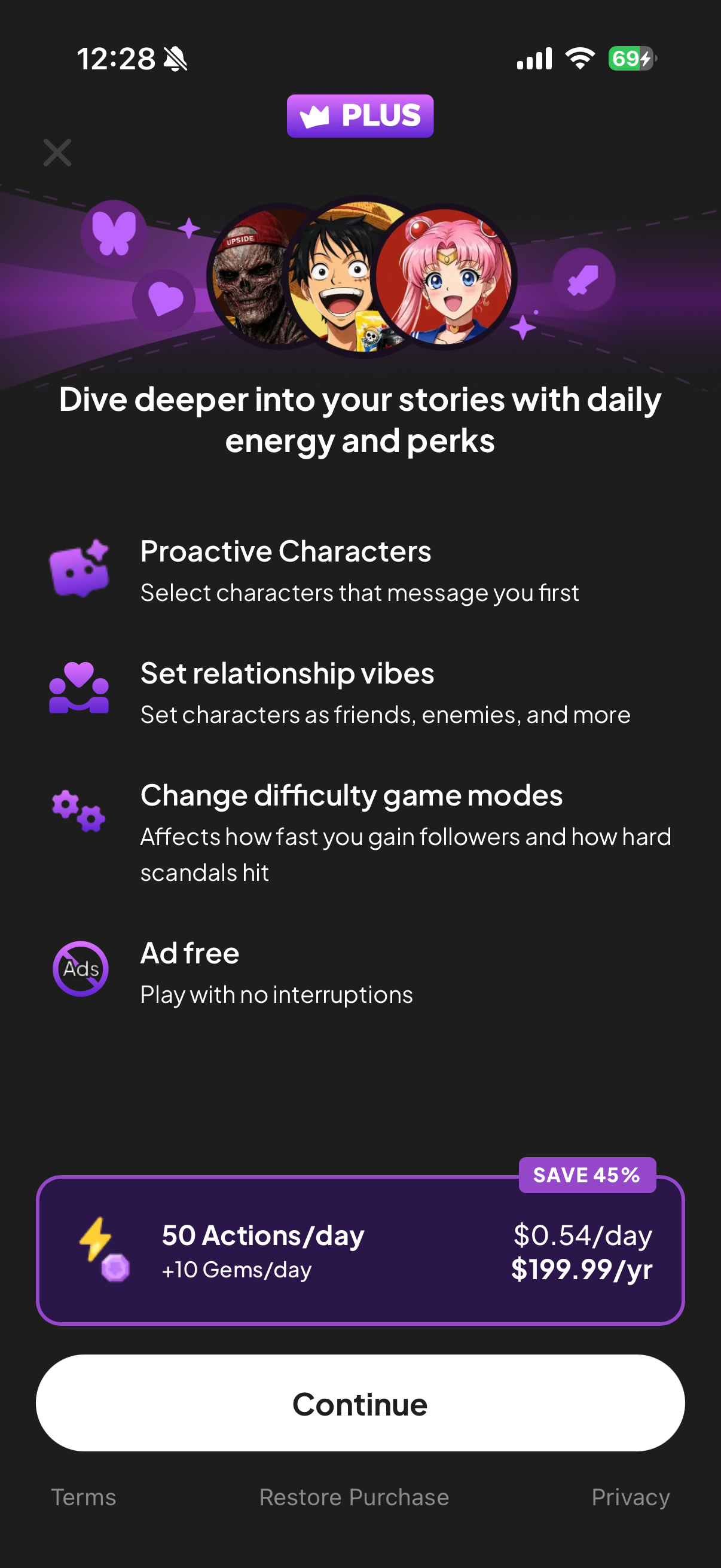status - sims but social media