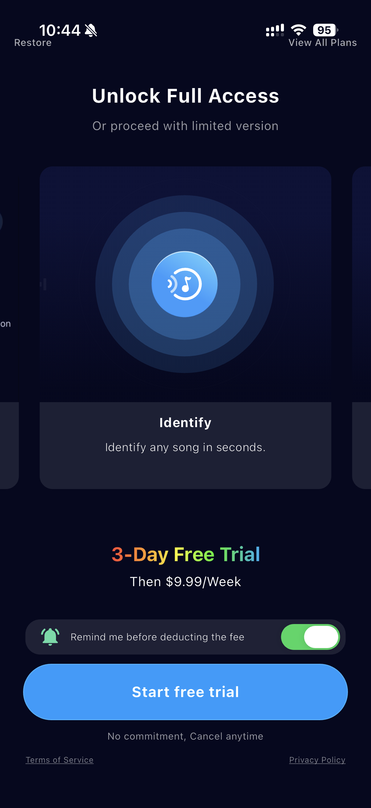 Music Recognition- Song Finder