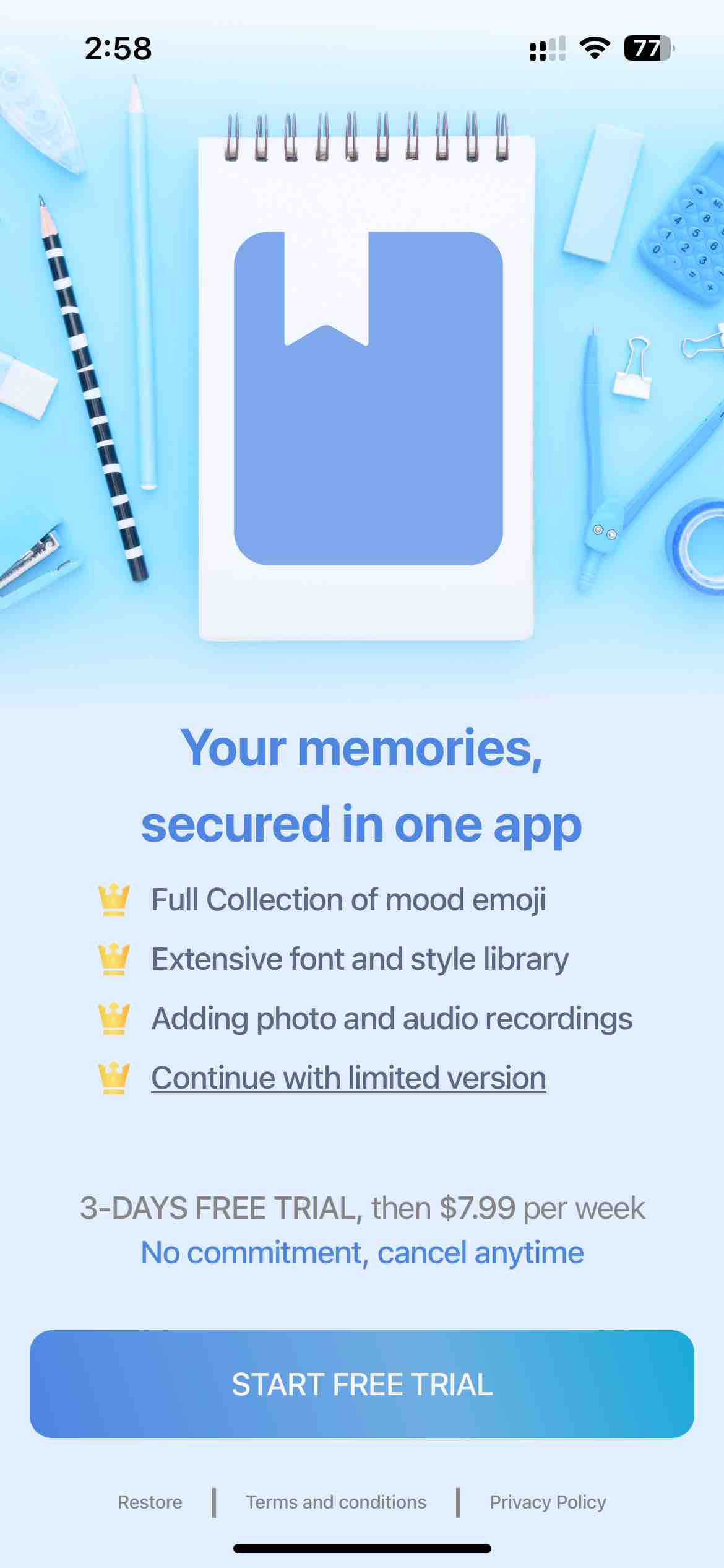 Private Diary & Journal App