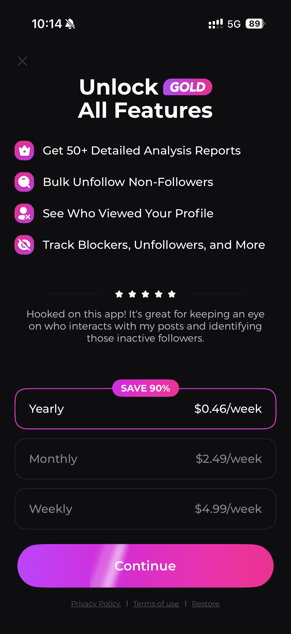 Unfollowers: Followers Tracker