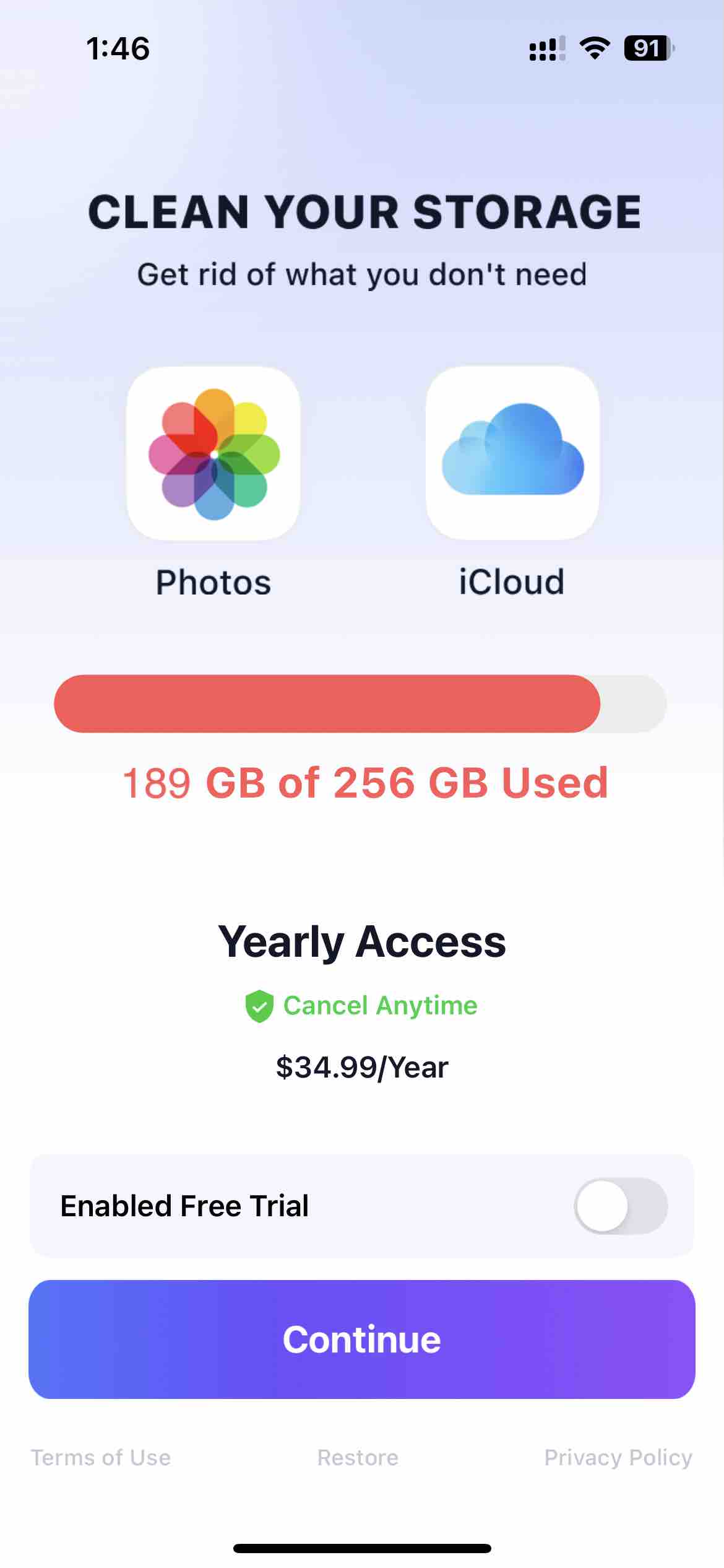 Photo Clean up:Storage Cleaner