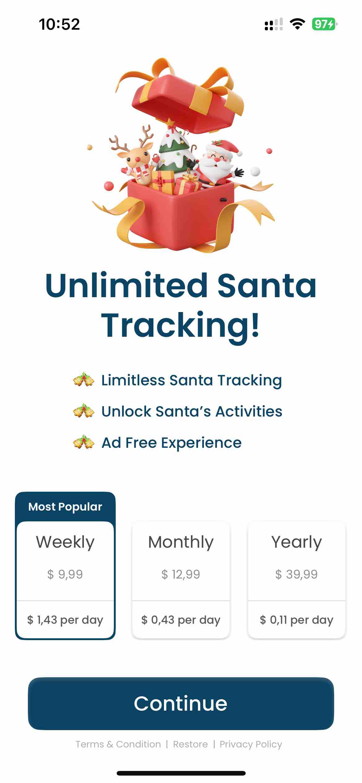 Santa Tracker App: Track Santa
