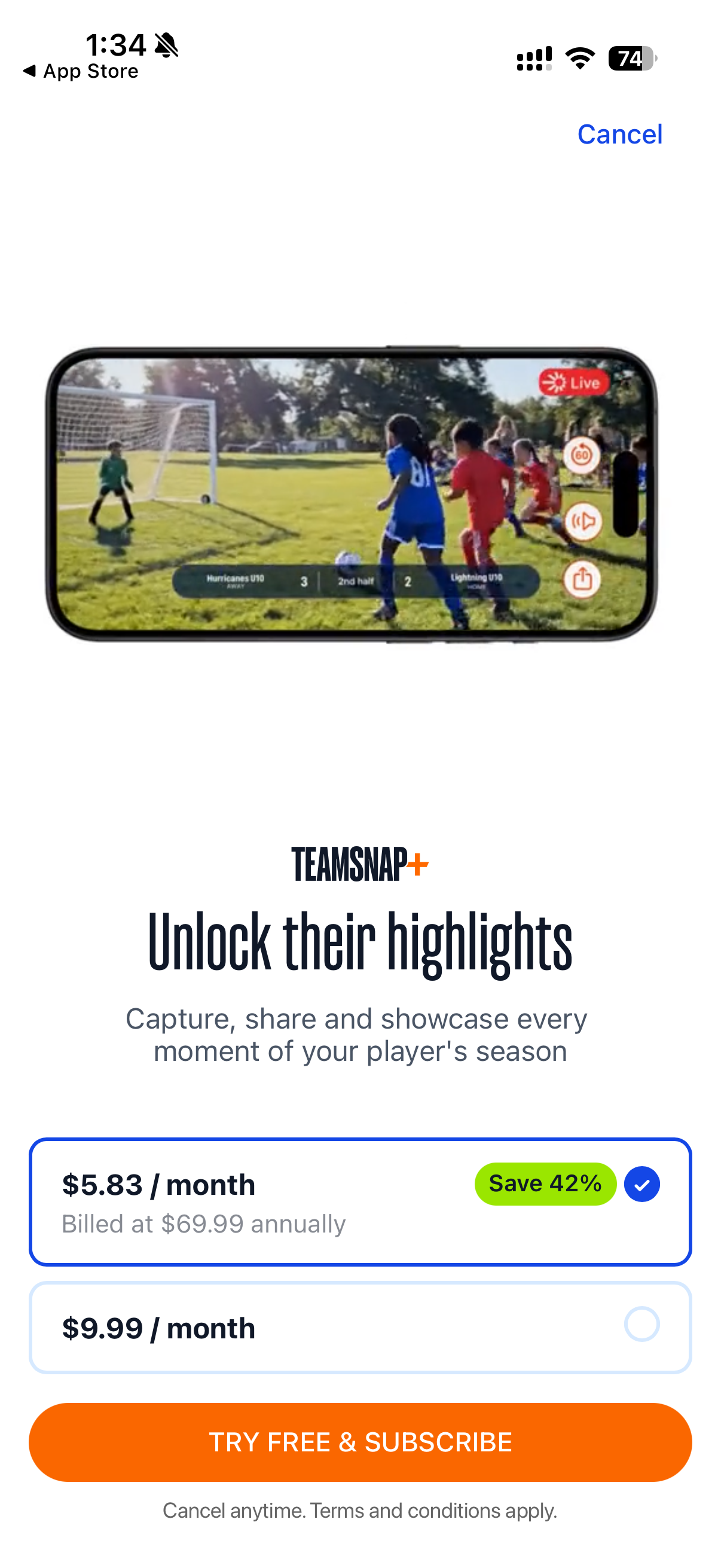 TeamSnap ONE