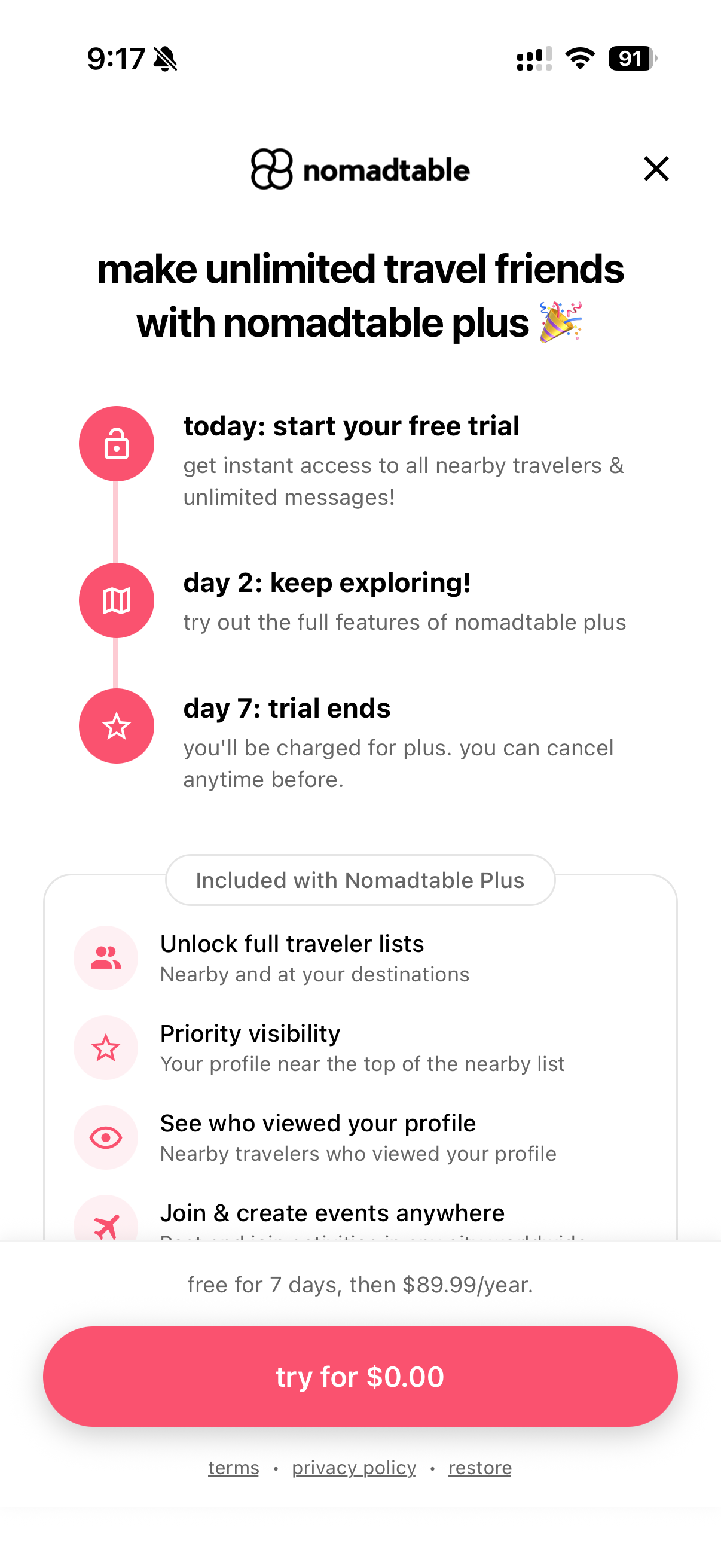 nomadtable: travel friends