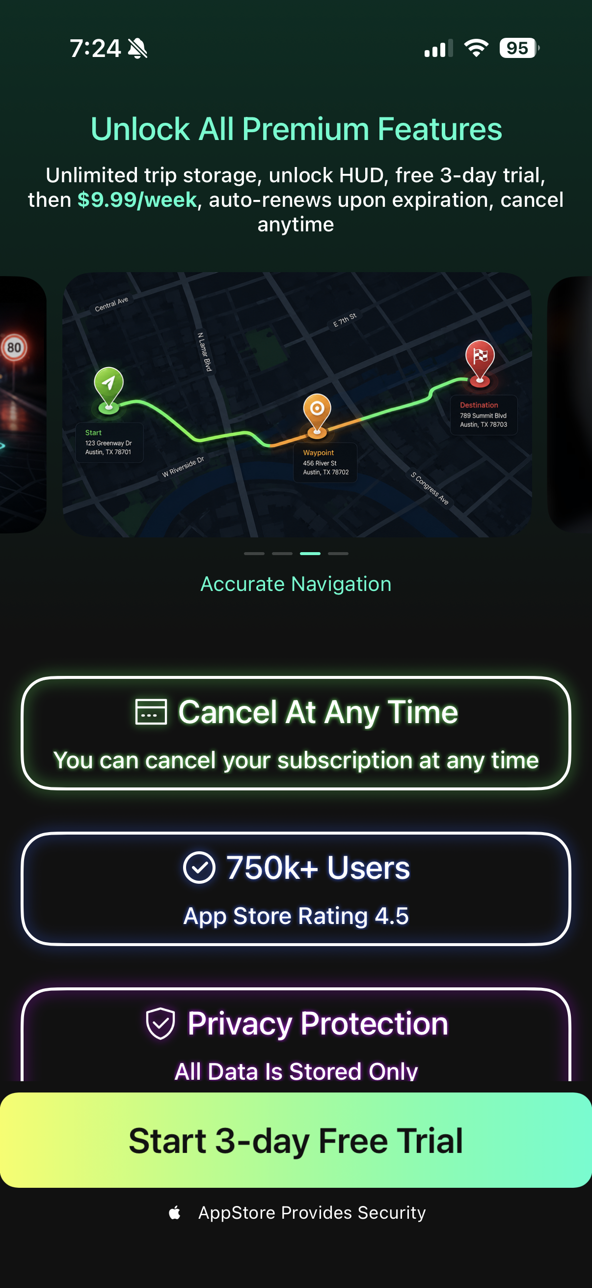 GPS Speedometer HUD - SpeedAce