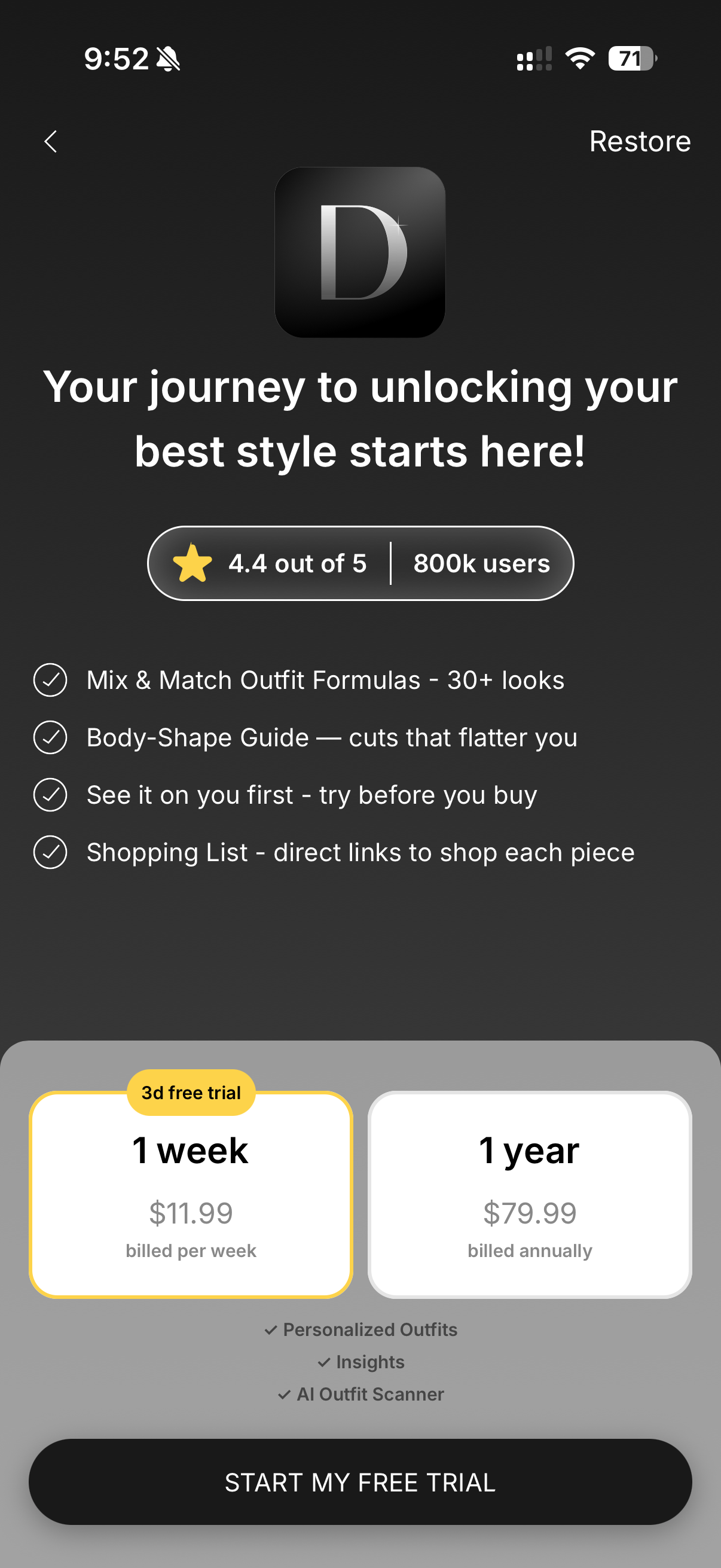 Dressly: AI Outfit Stylist