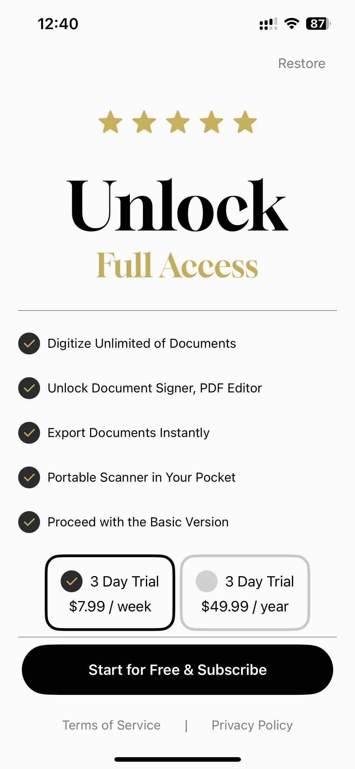 Scan to PDF: Doc Scanner | Cam