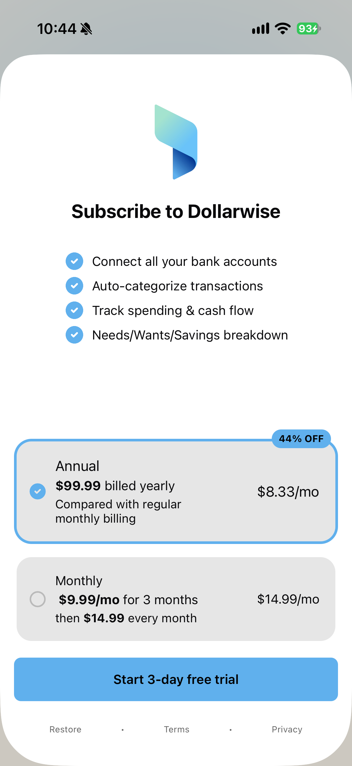 Dollarwise: Budget & Tracking