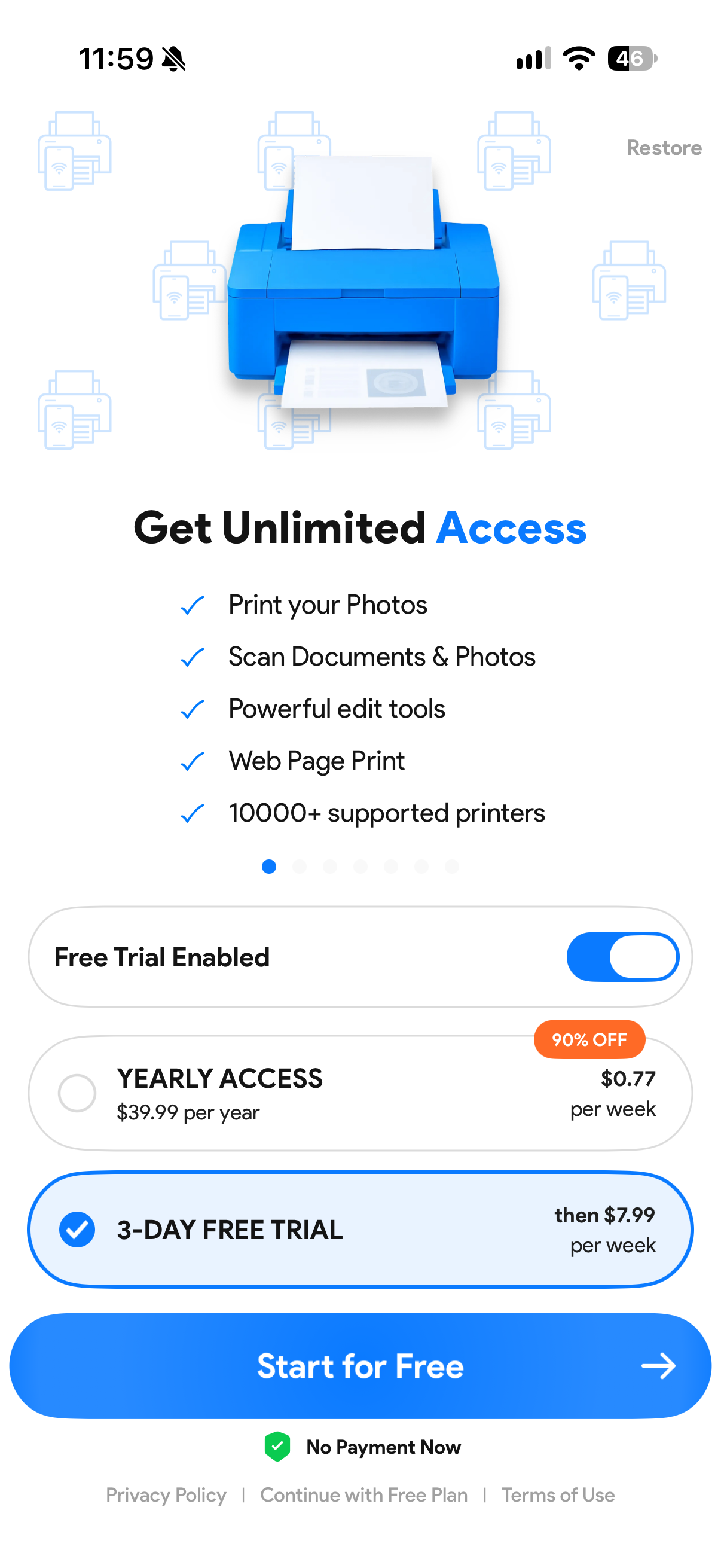 HP Smart Printer App − iPrint