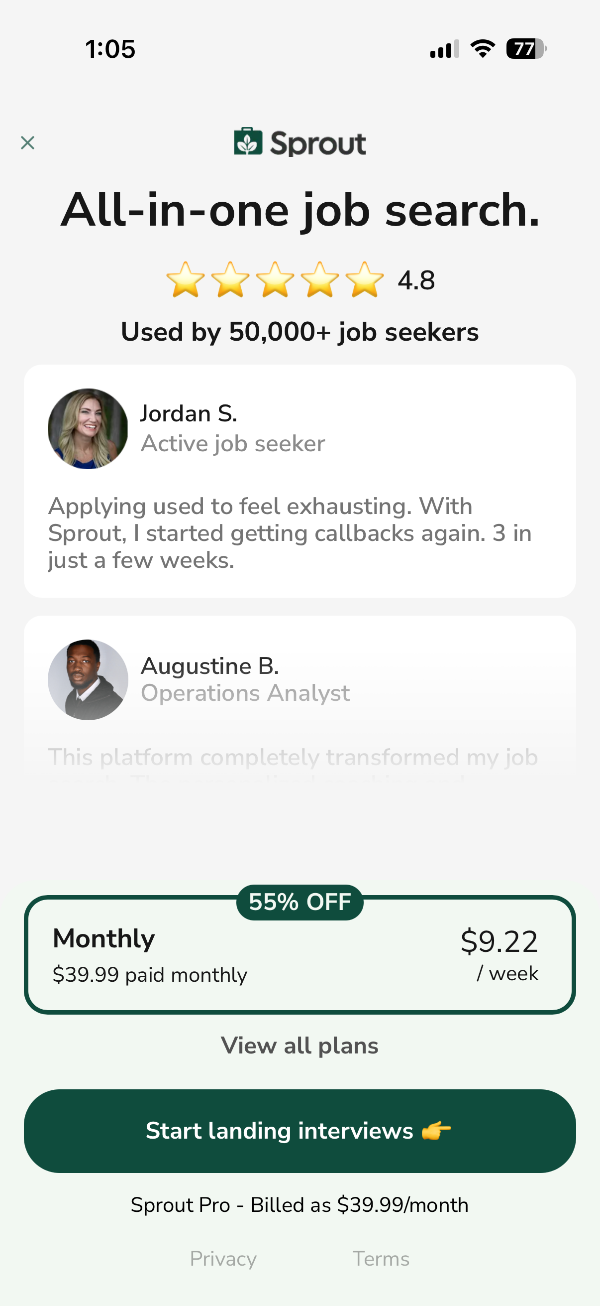 Sprout - AI Job Search