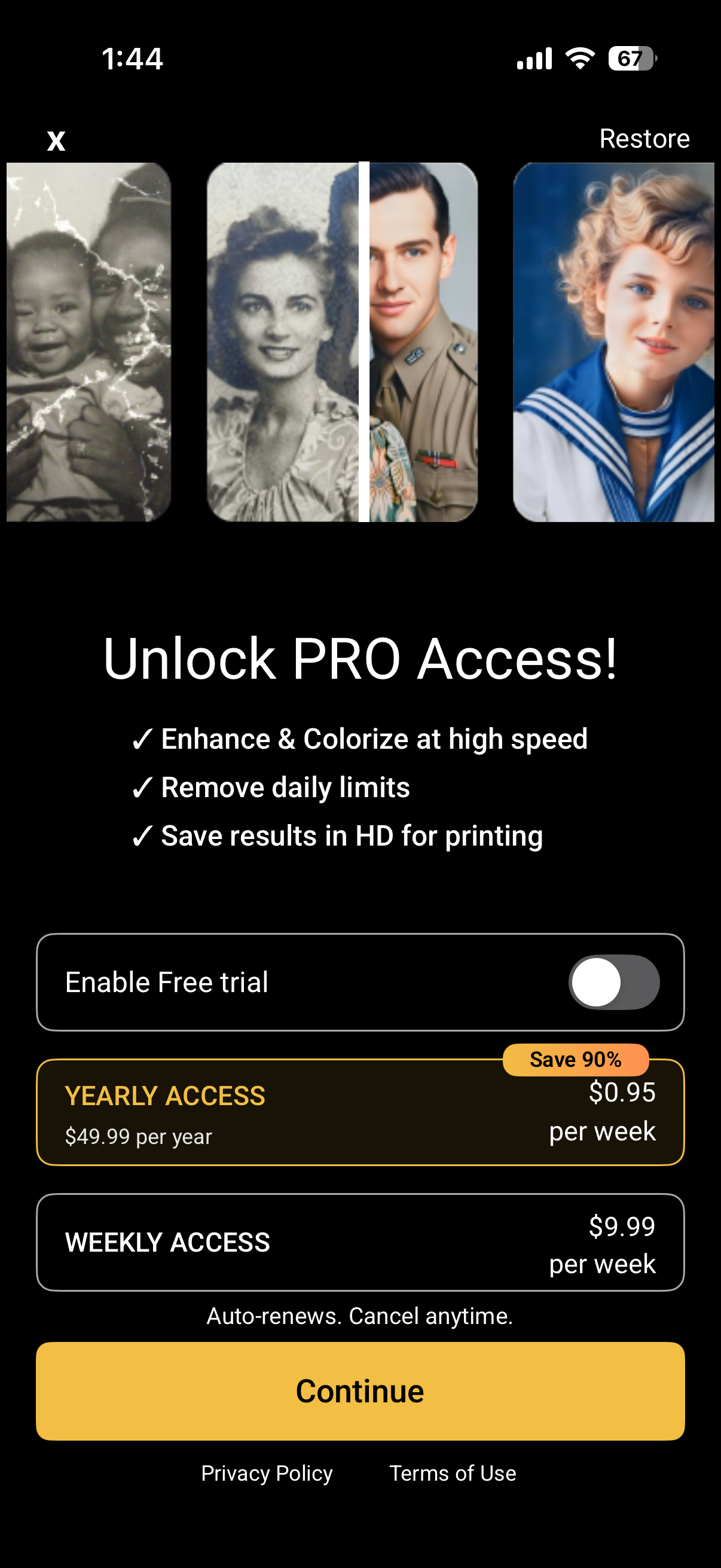 Renew - Restore Old Photos AI