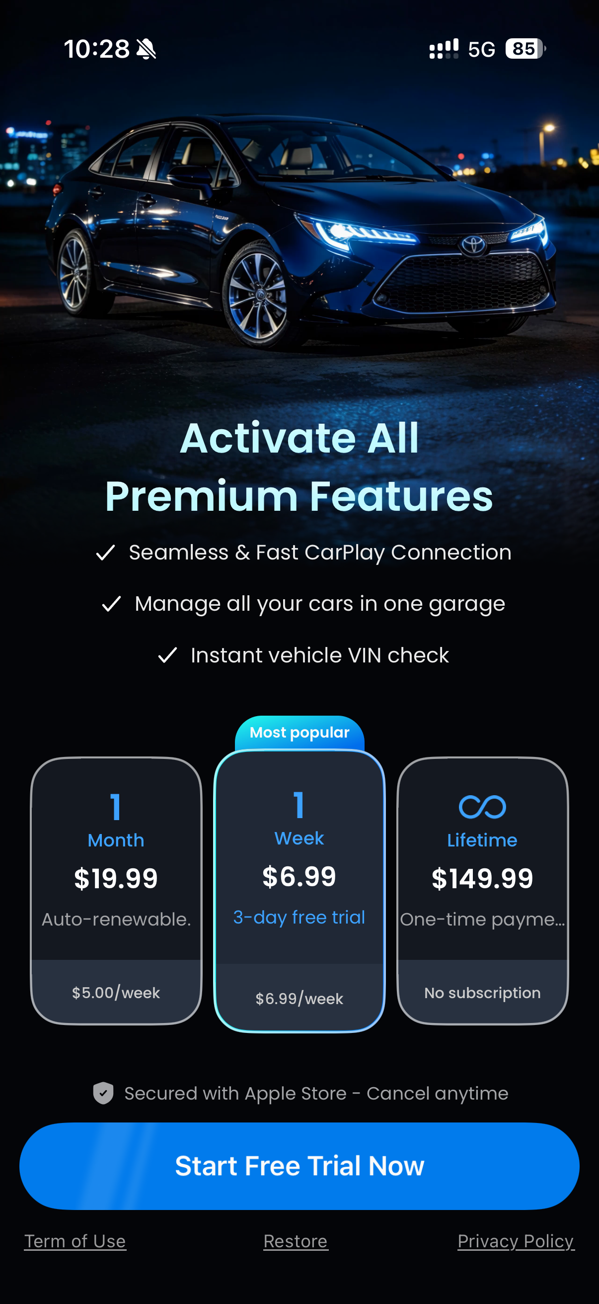 Car Connect: Play Dashboard