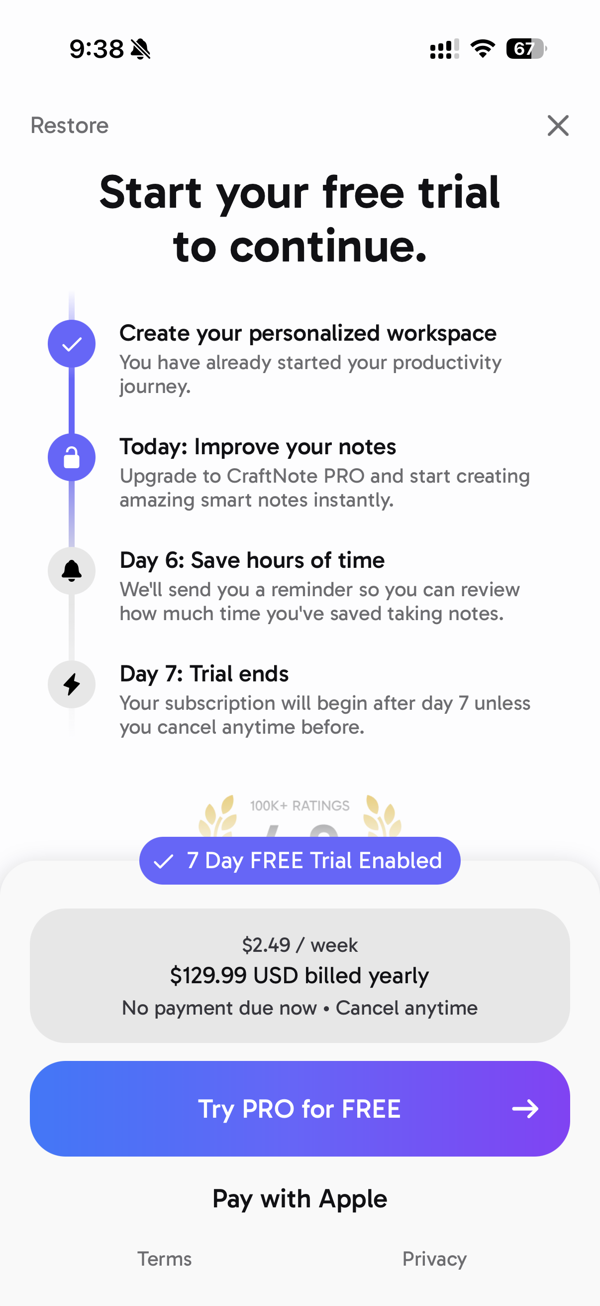 Smart AI Note Taker: CraftNote