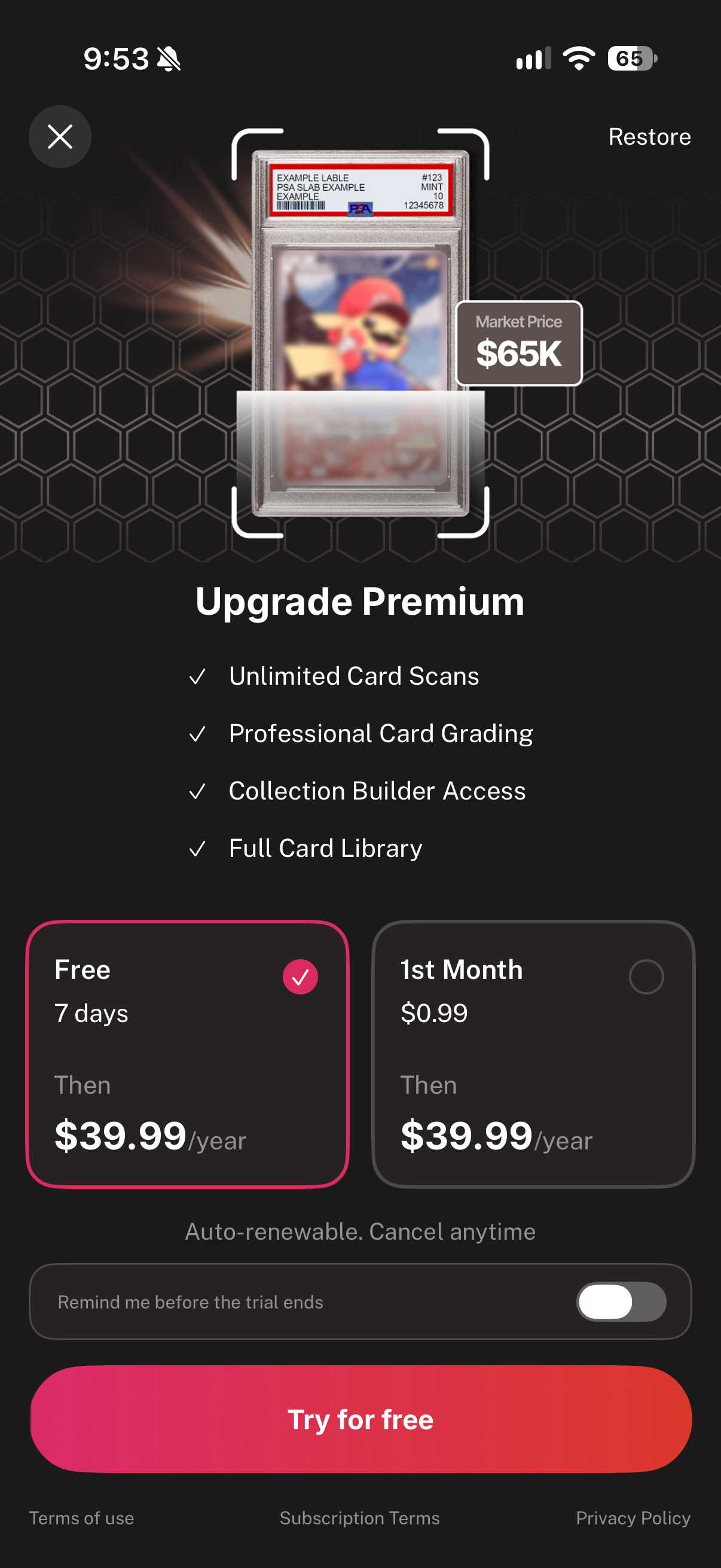 TCG Card Identifier Value