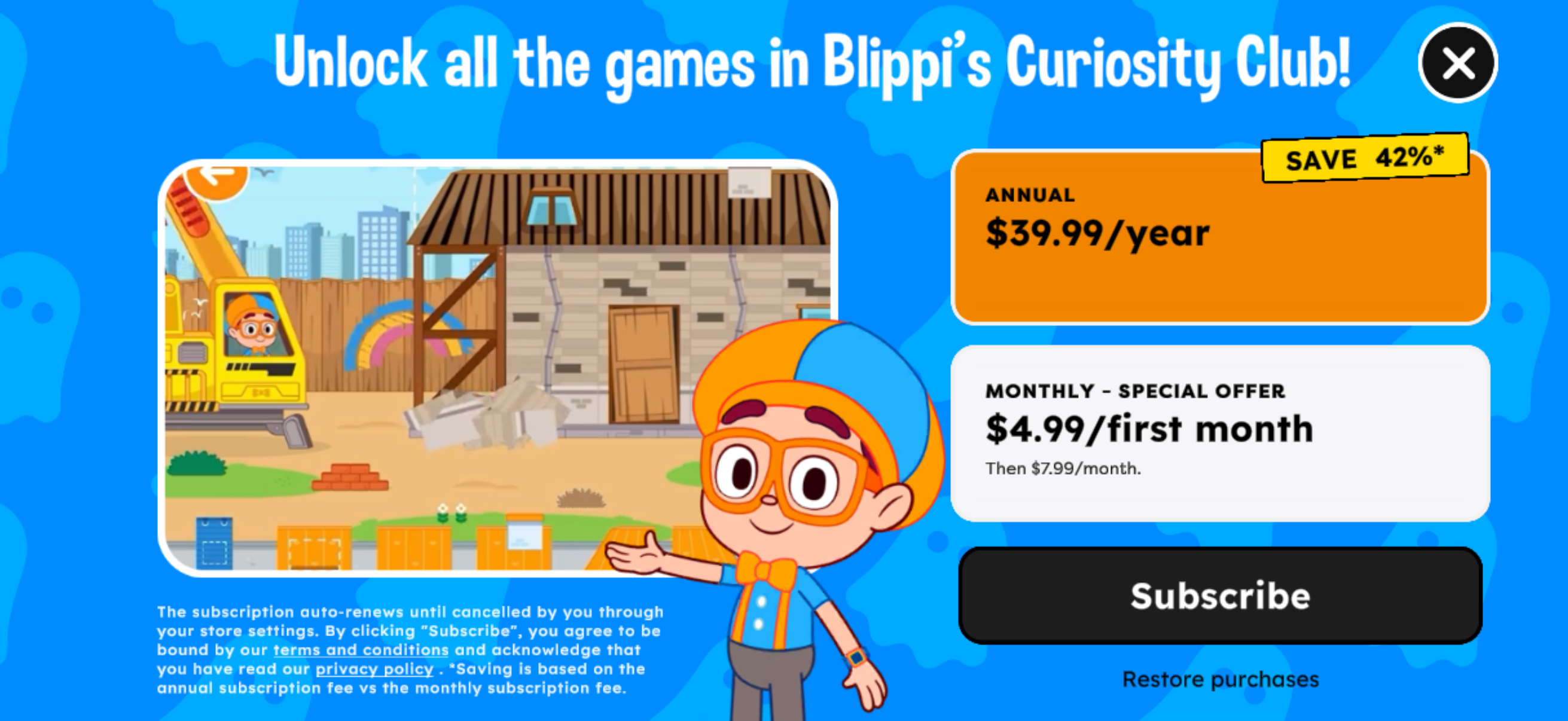 Blippi's Curiosity Club