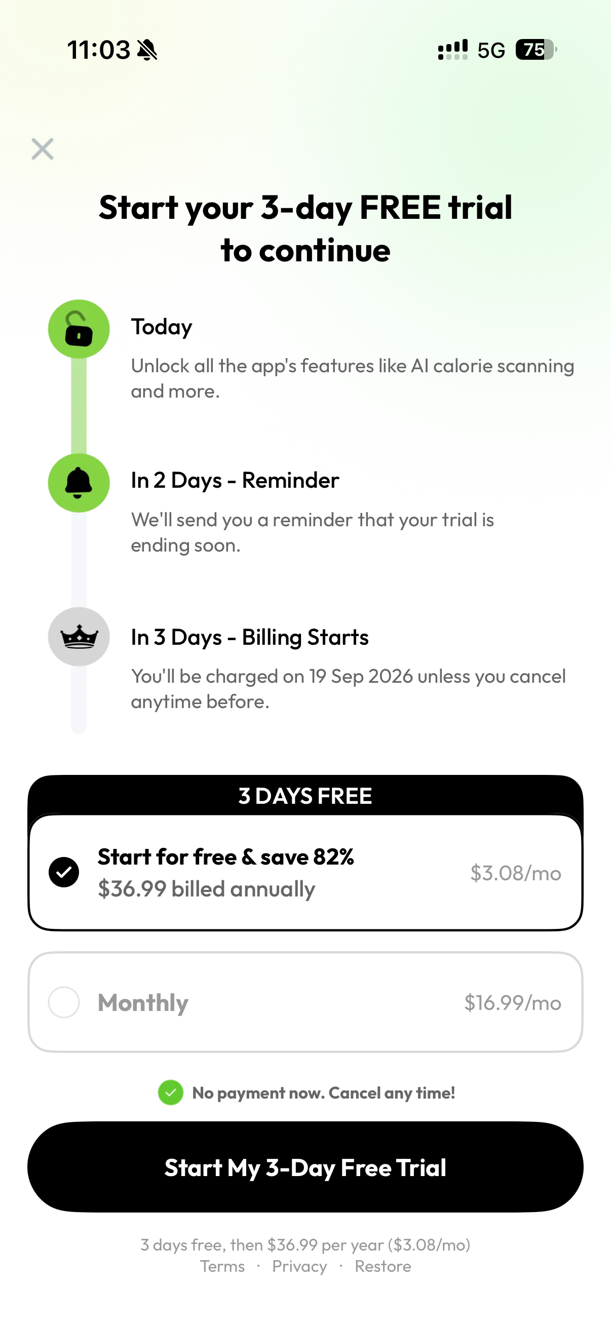 SnapCal: AI Calorie Counter