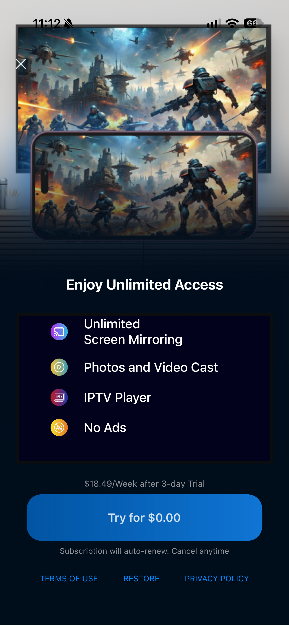 Screen Mirroring + Cast To TV