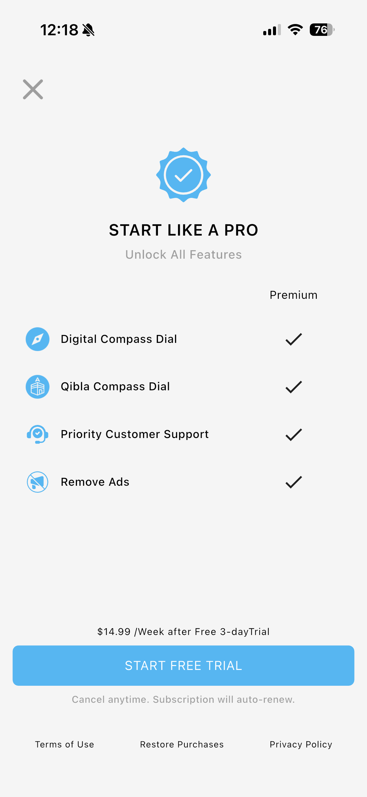 Compass App - Qibla finder