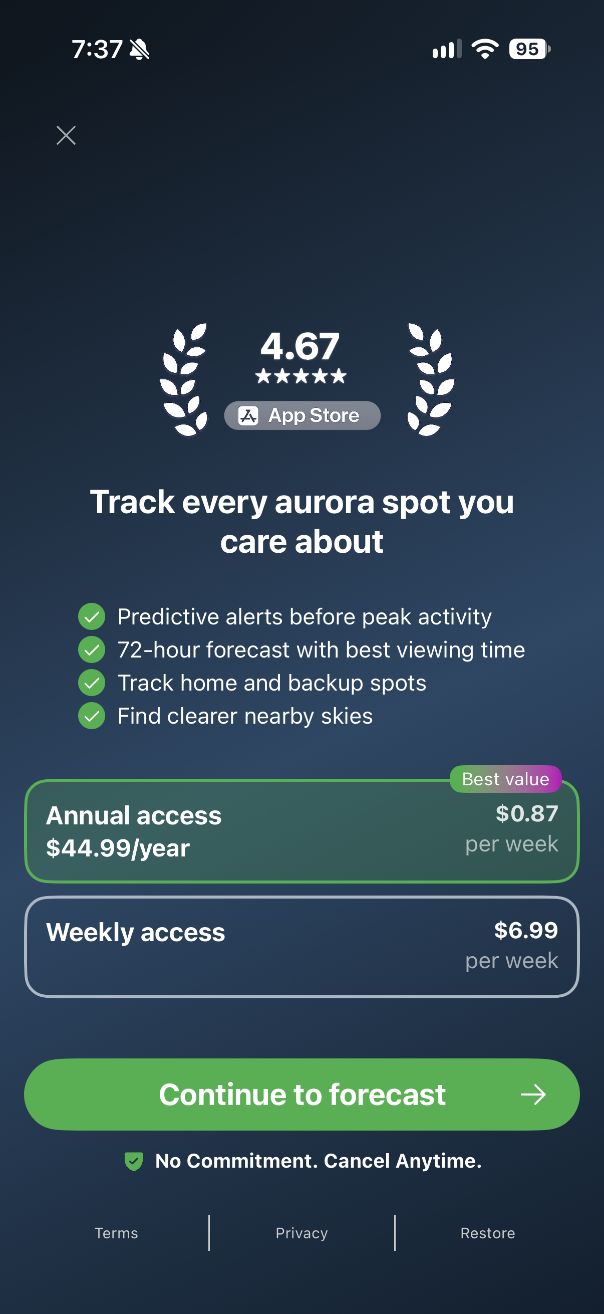 Aurora Forecast Map – AuroraMe