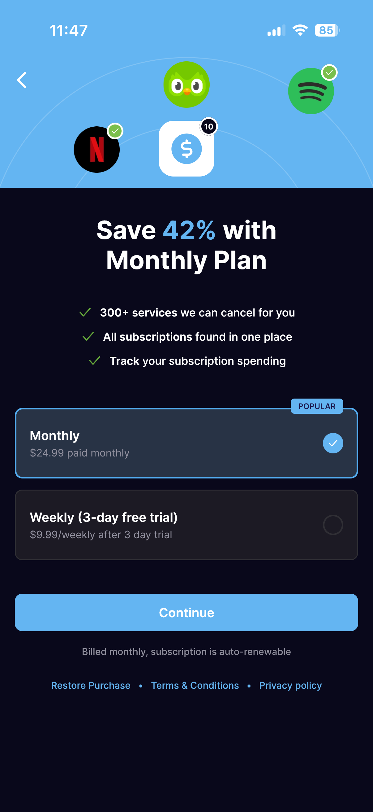 SubPilot: Cancel Subscriptions