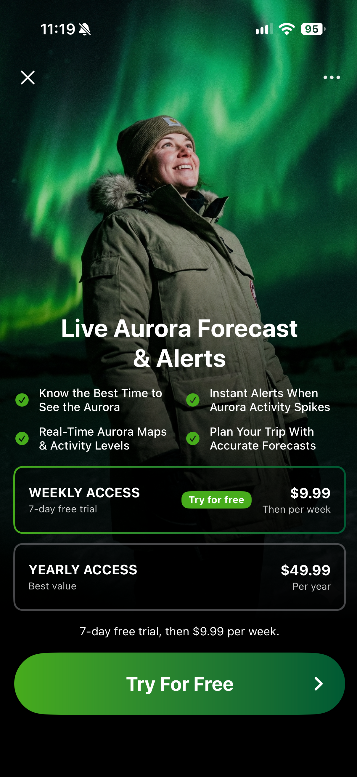 Aurora Forecast - Borealis Map