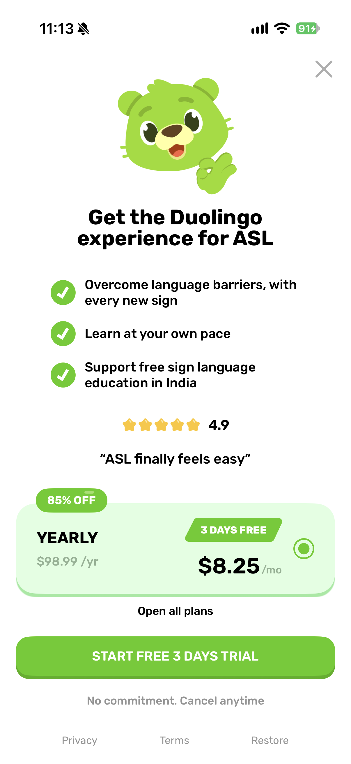 ASL Otty: Signs Language Learn