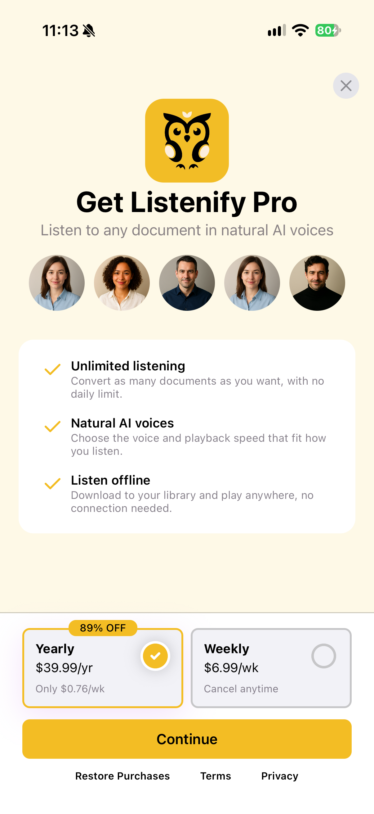 Listenify - AI Text to Speech