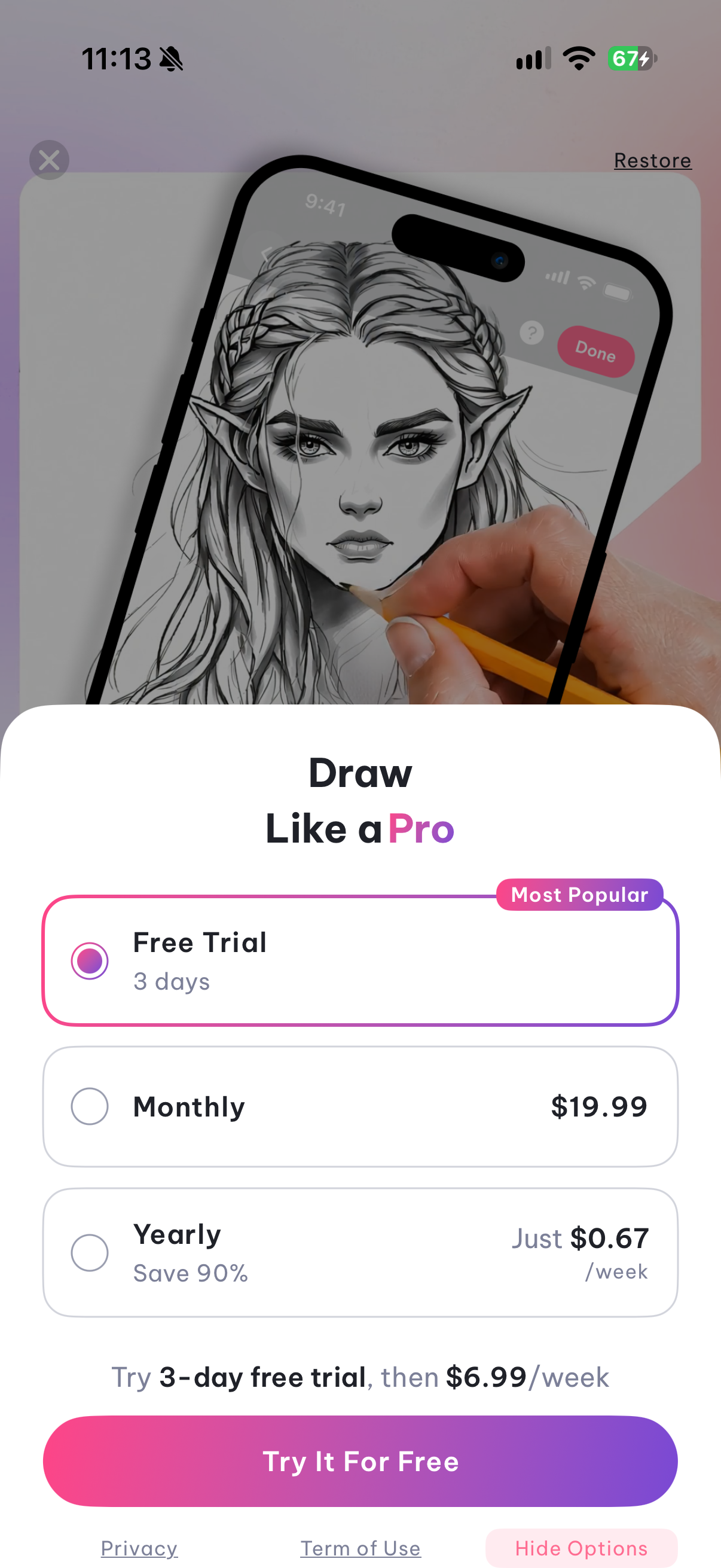 AR Sketch & Trace Drawing