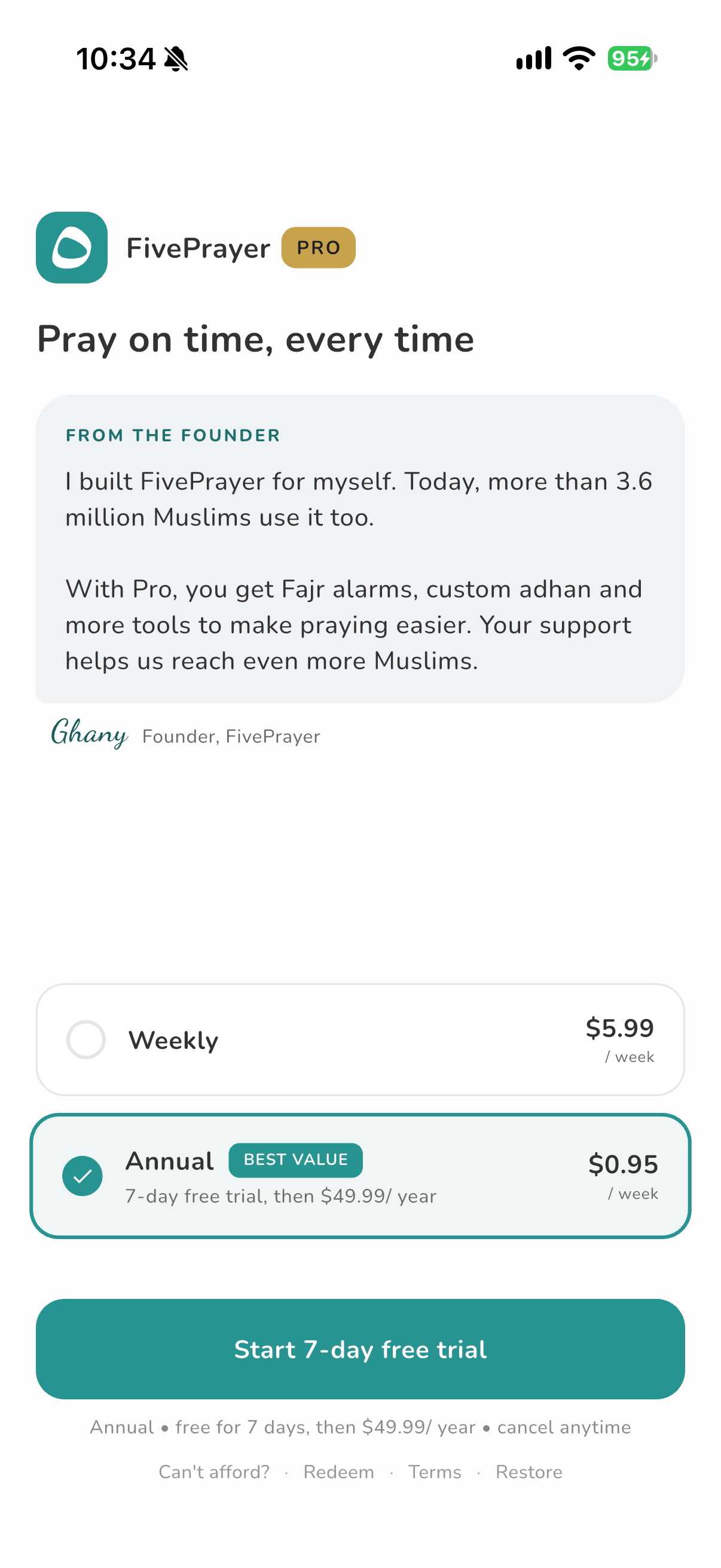 FivePrayer - Pray on Time