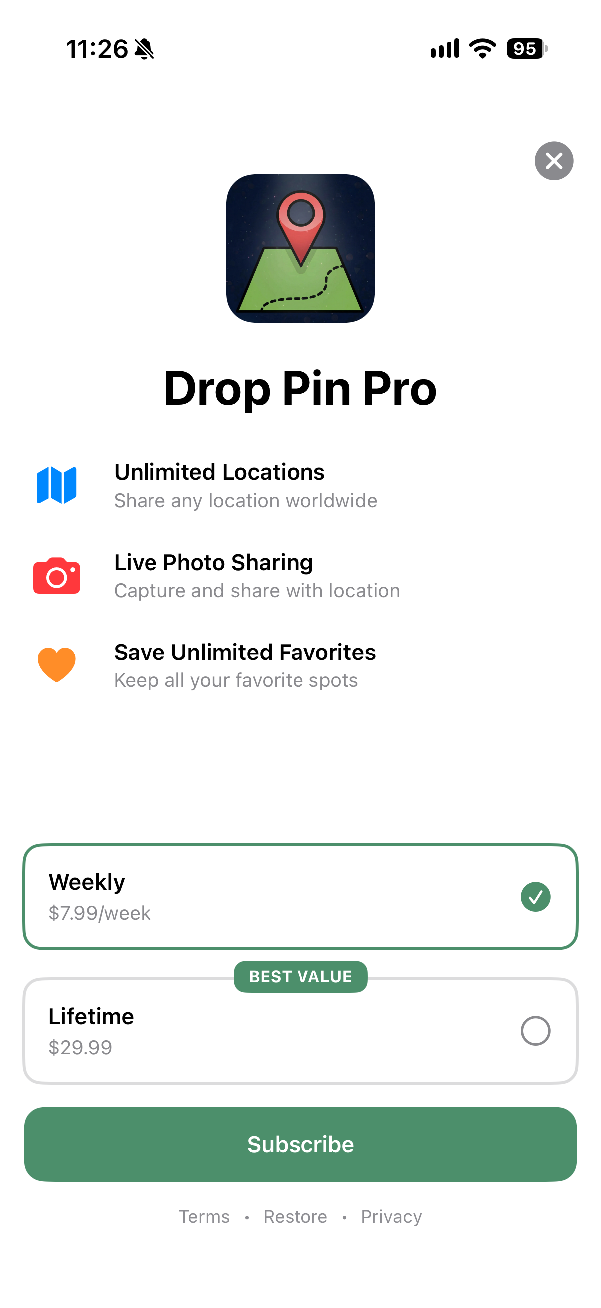 Location Changer - Drop Pin
