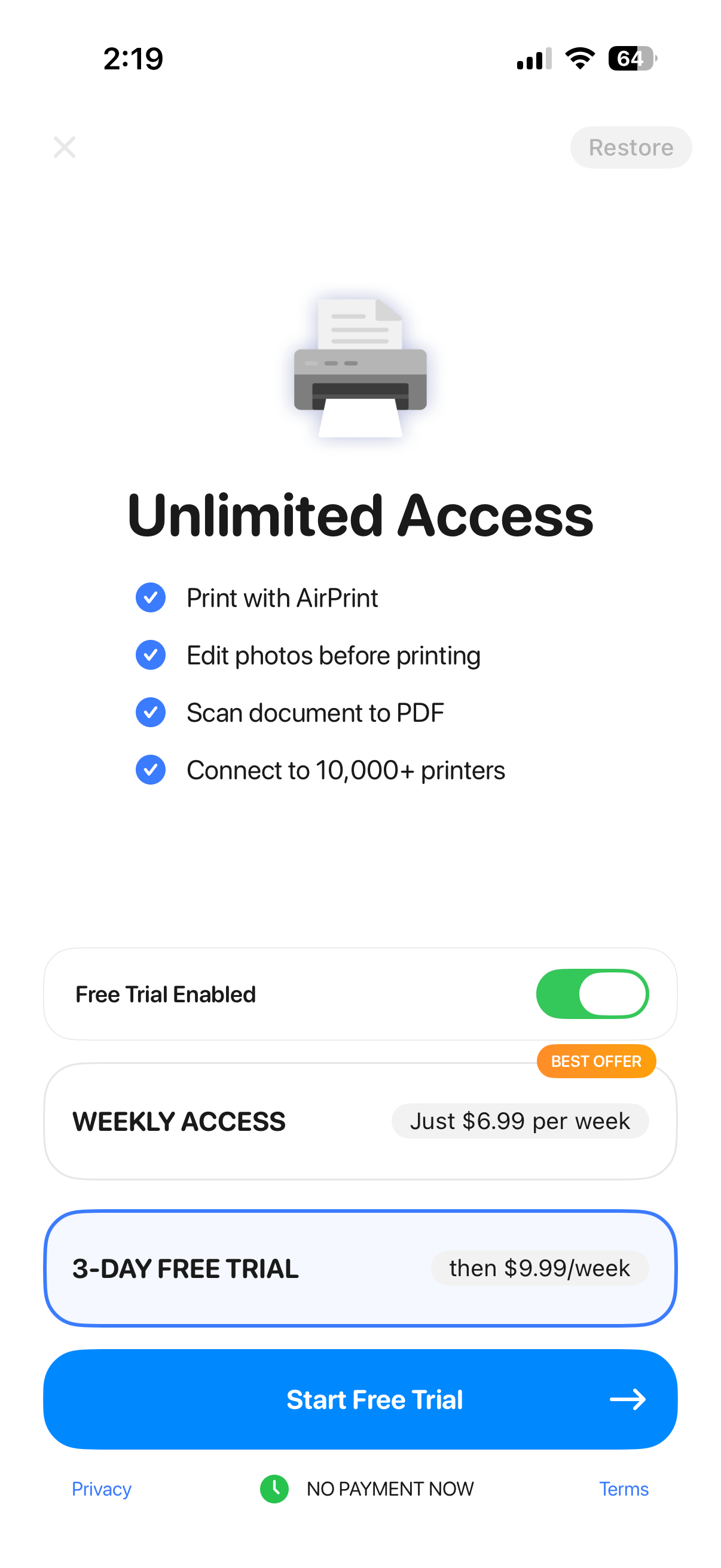 Printer: Smart Print App