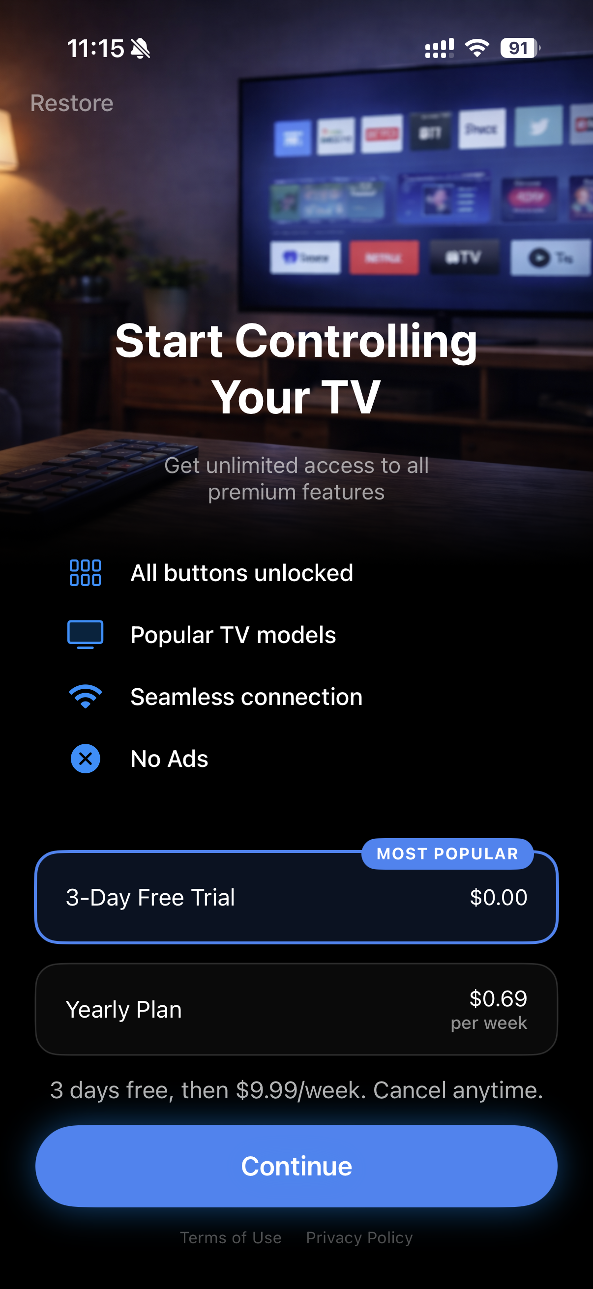 TV Remote Control · Universal