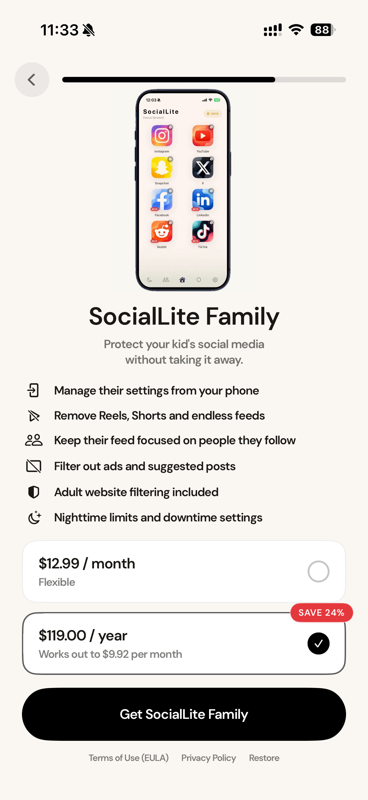 SocialLite-Block Reels&Shorts