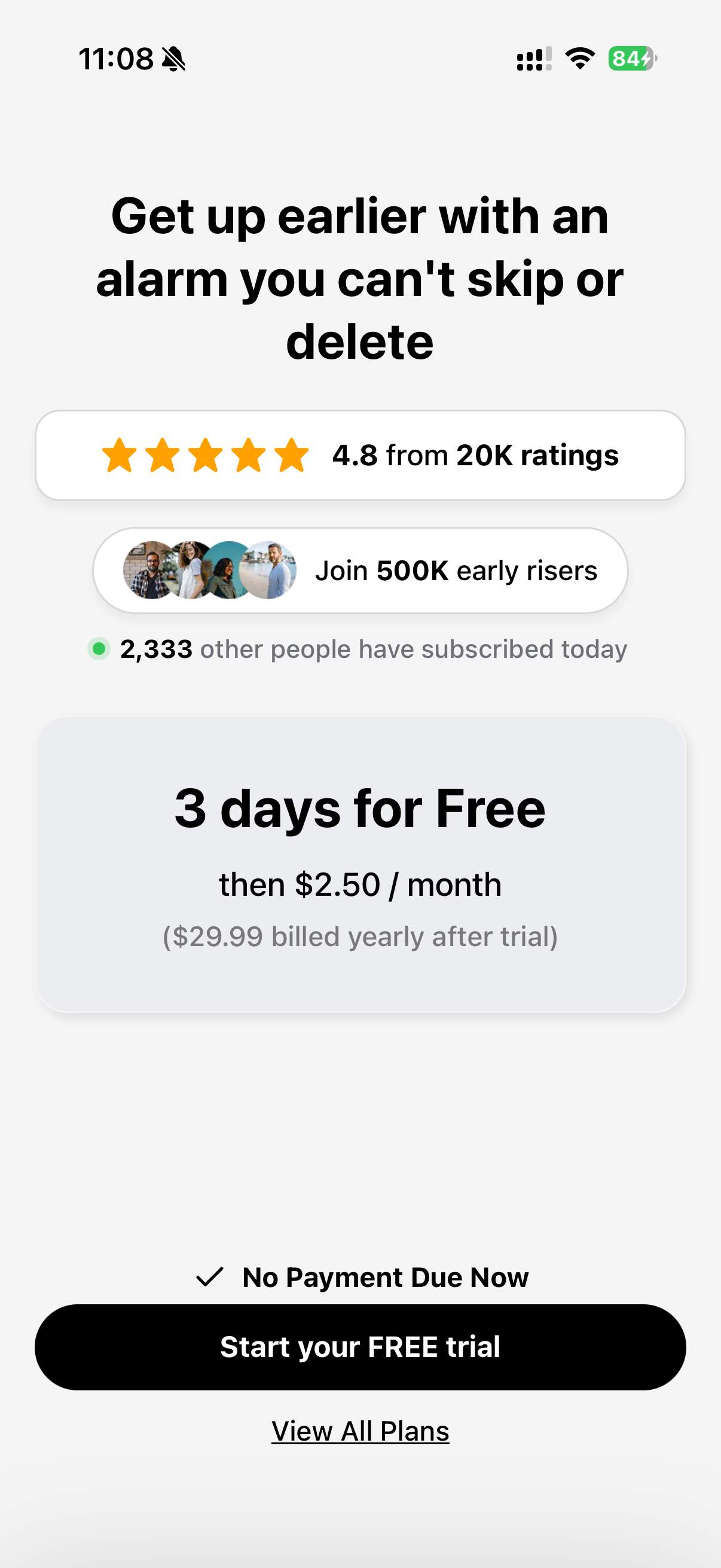 Wayk: Alarm Clock to Wake Up