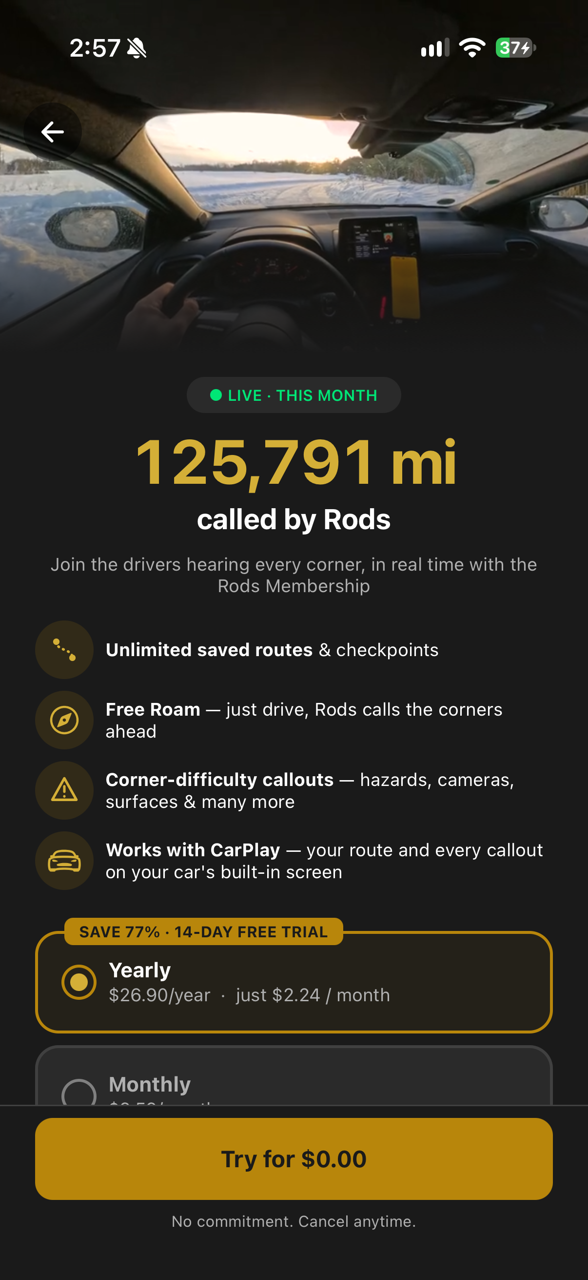 Rods — Corner & Road Alerts