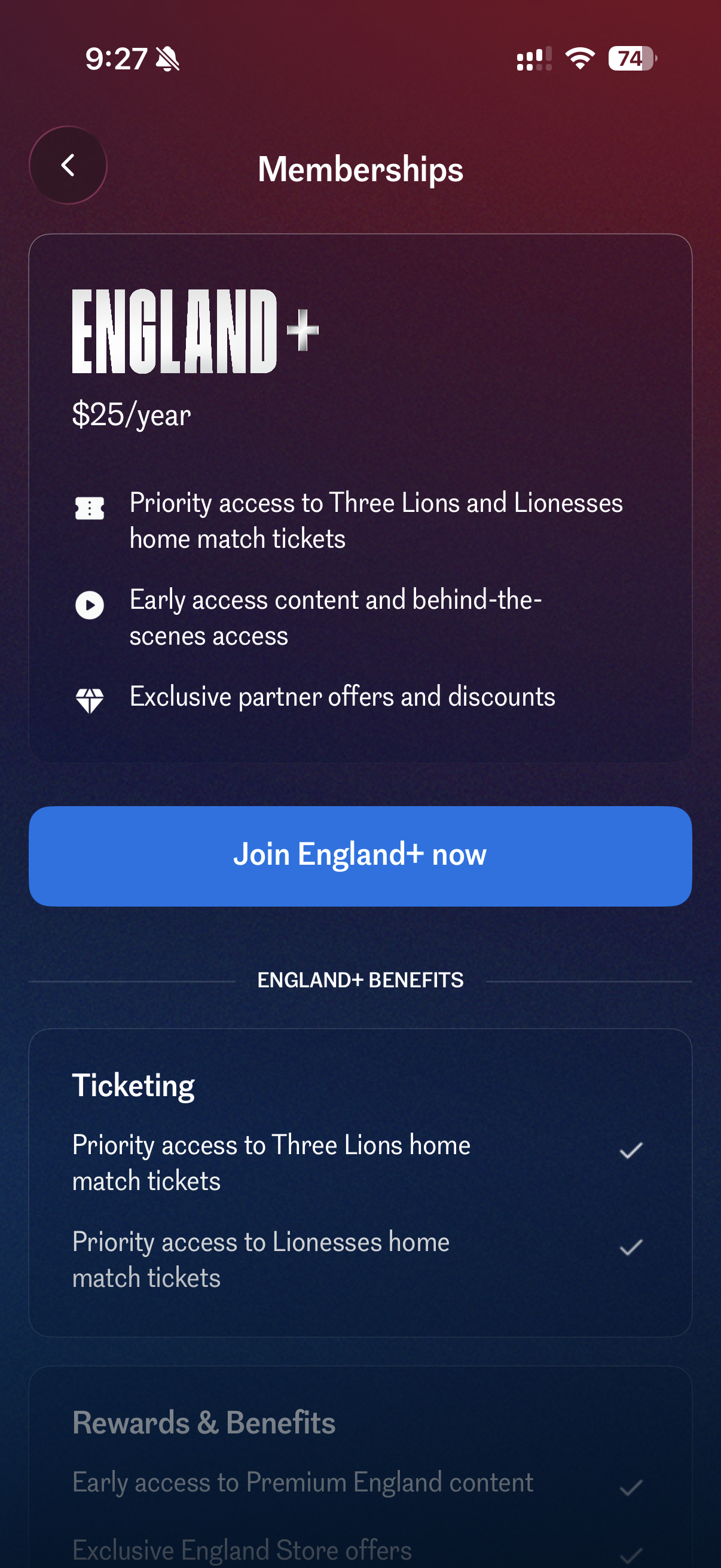 The Official England App
