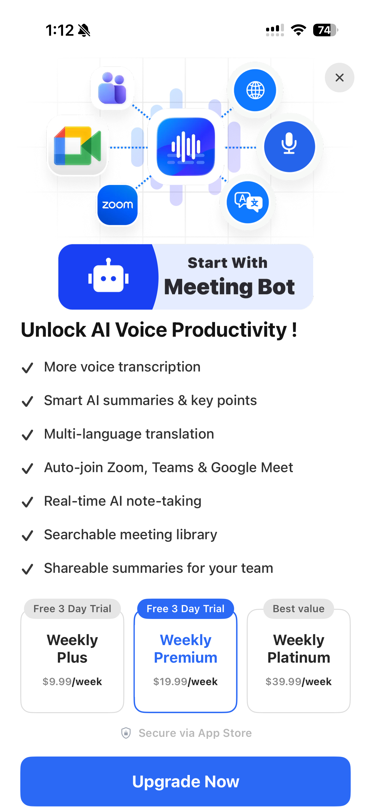 Voxi Note: AI Note Taker
